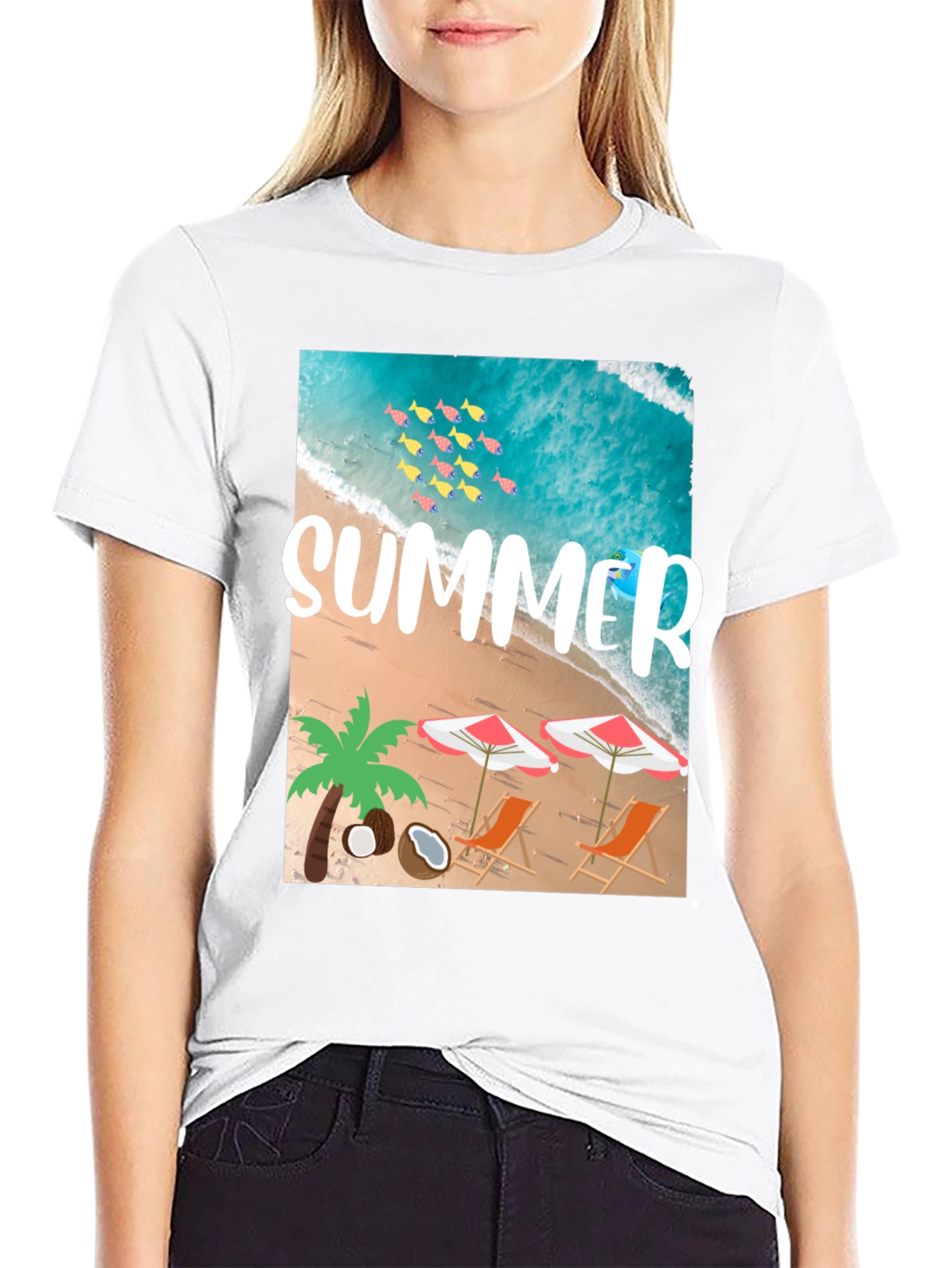 Summer Beach Graphic T-Shirt