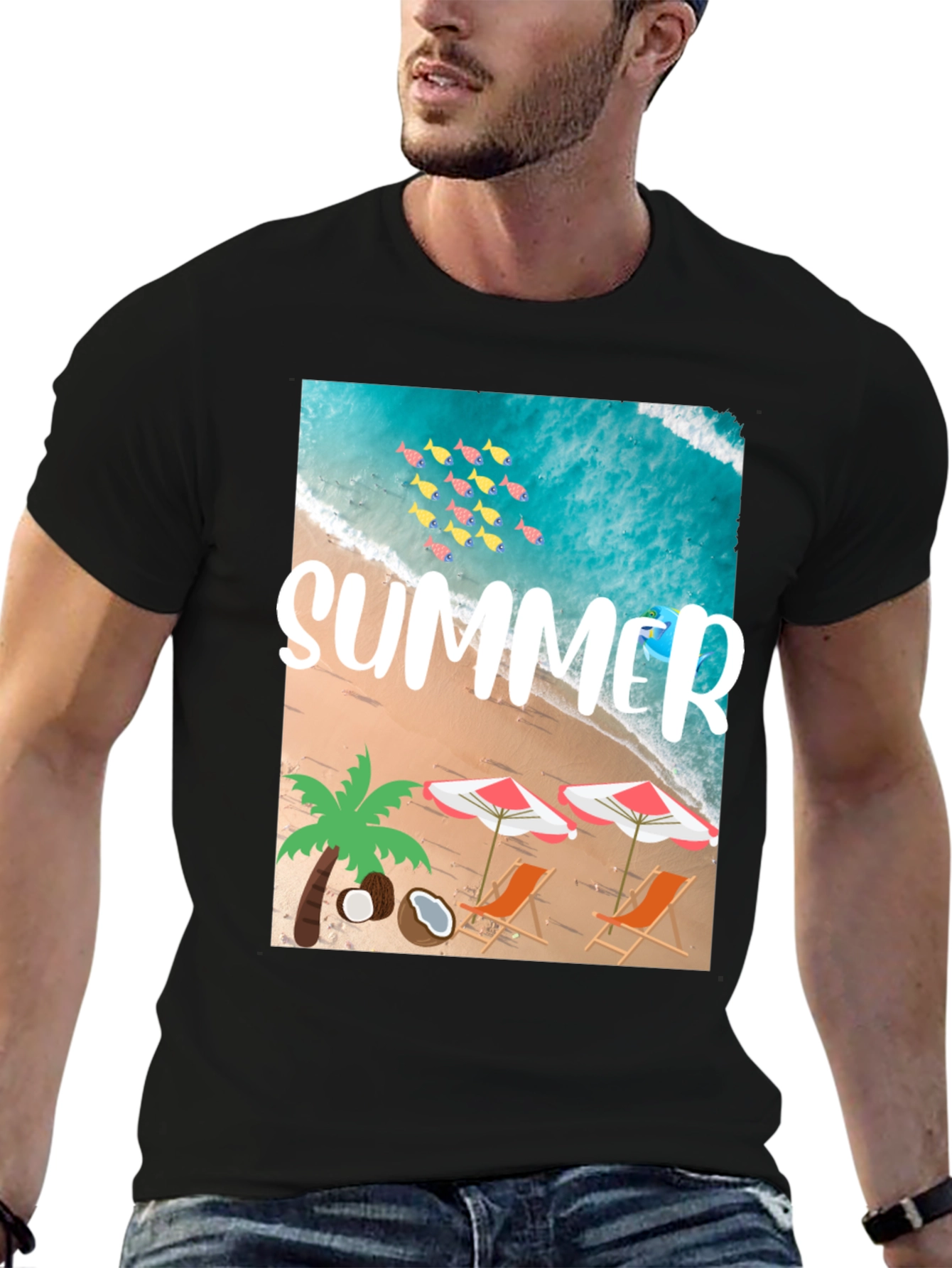 Summer Beach Graphic T-Shirt