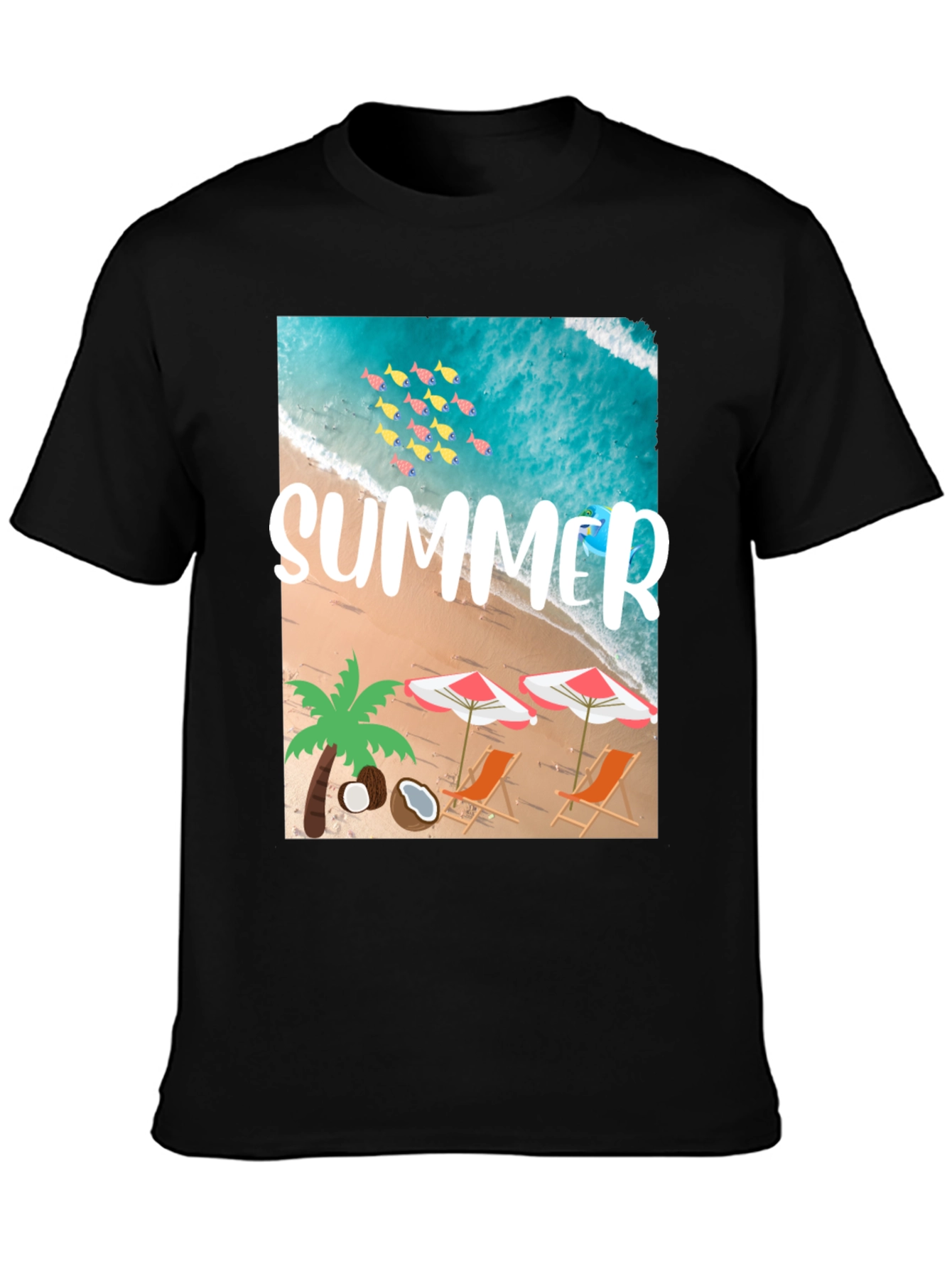 Summer Beach Graphic T-Shirt