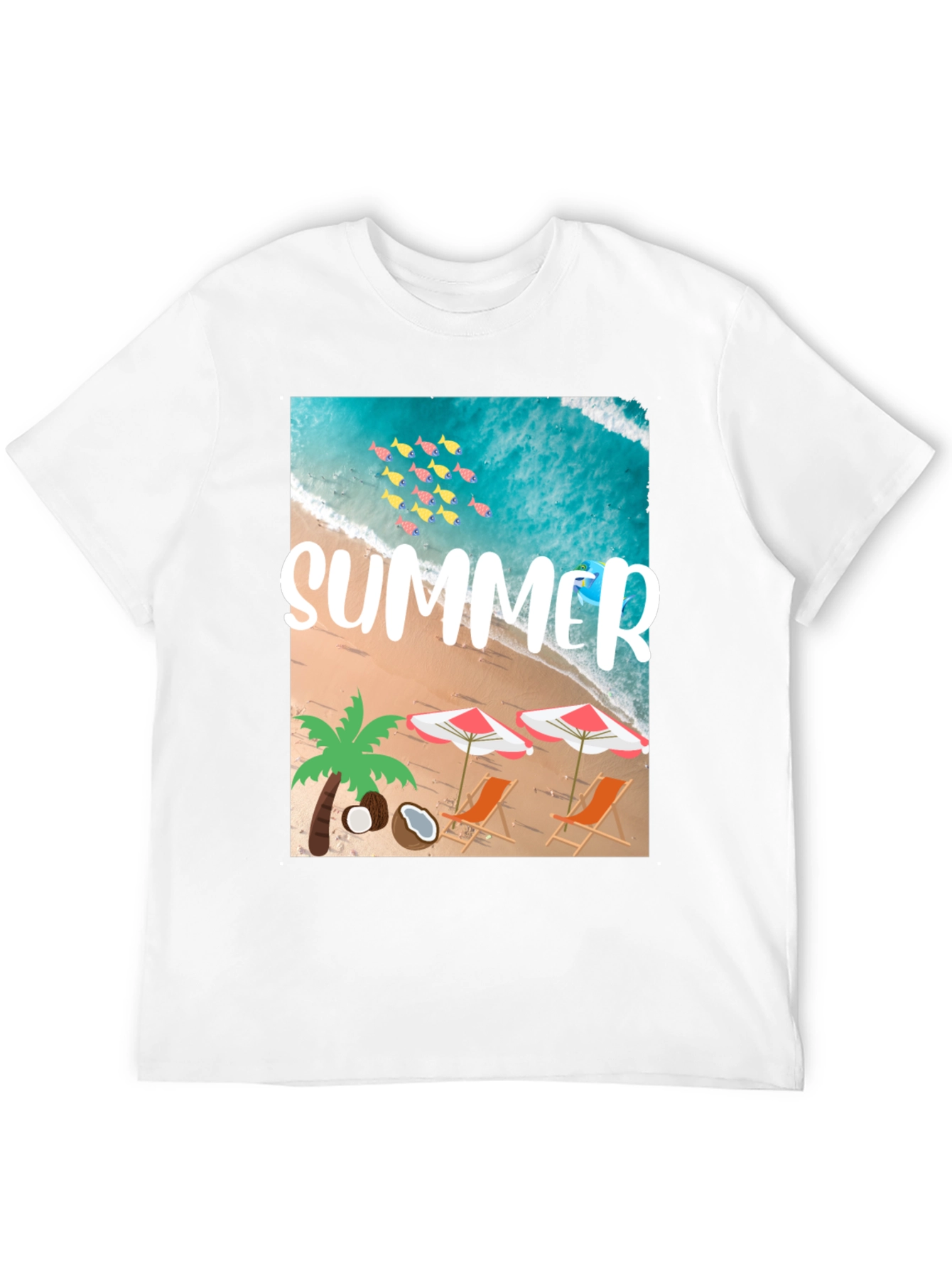 Summer Beach Graphic T-Shirt