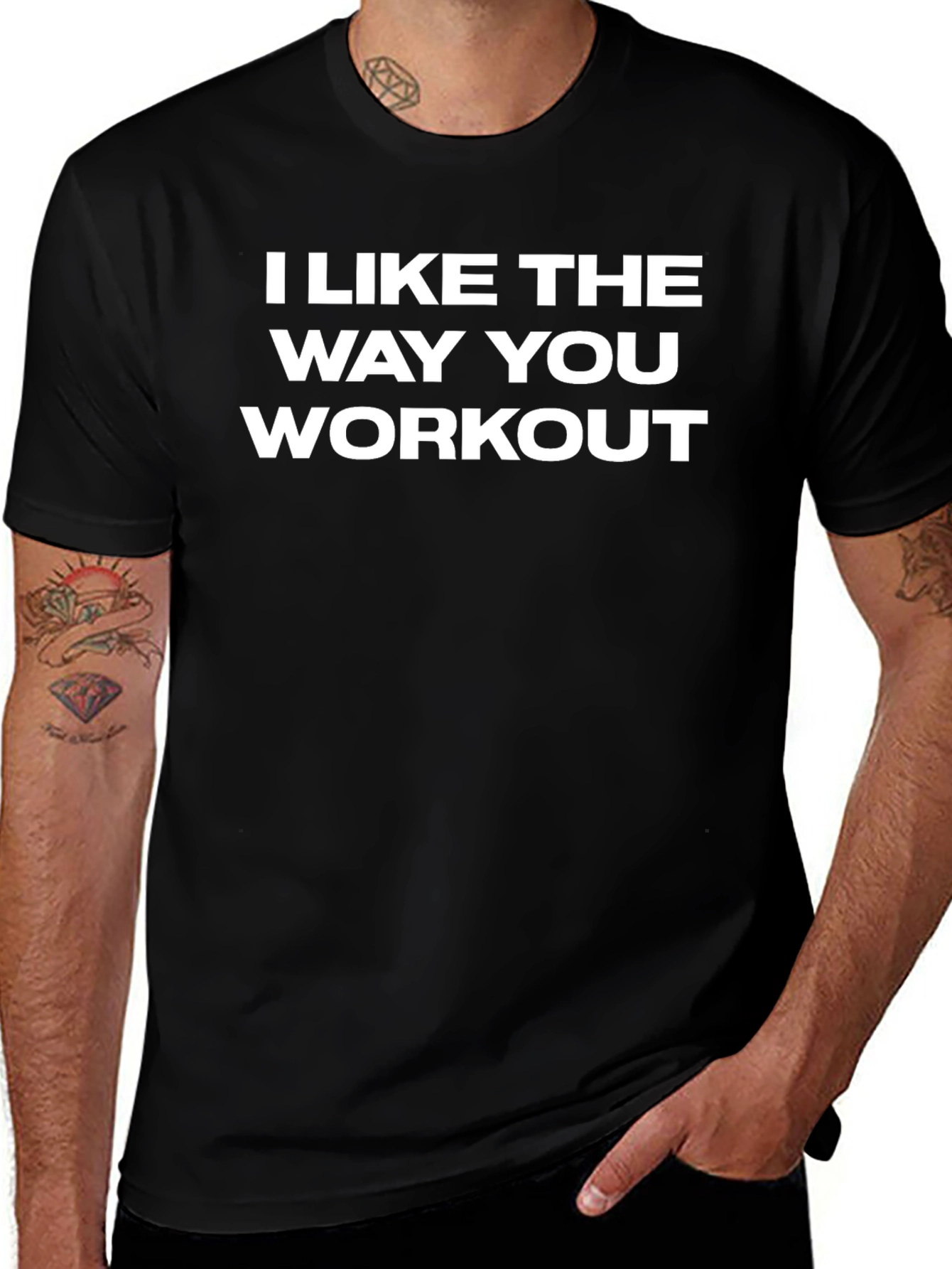 I Like The Way You Workout Graphic Tee - Black