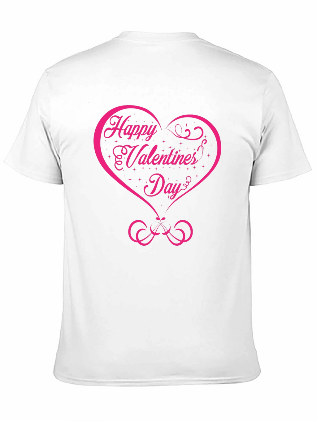 Happy Valentines Day Graphic Tee - Black