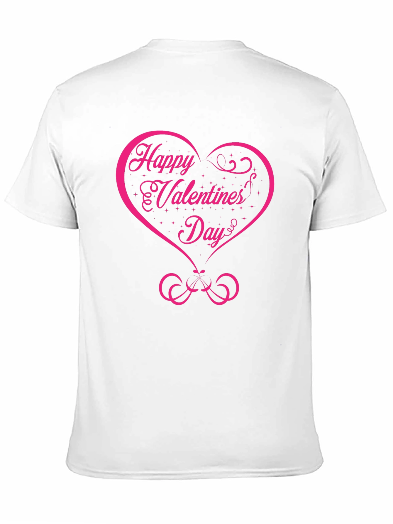 Happy Valentines Day Graphic Tee - Black