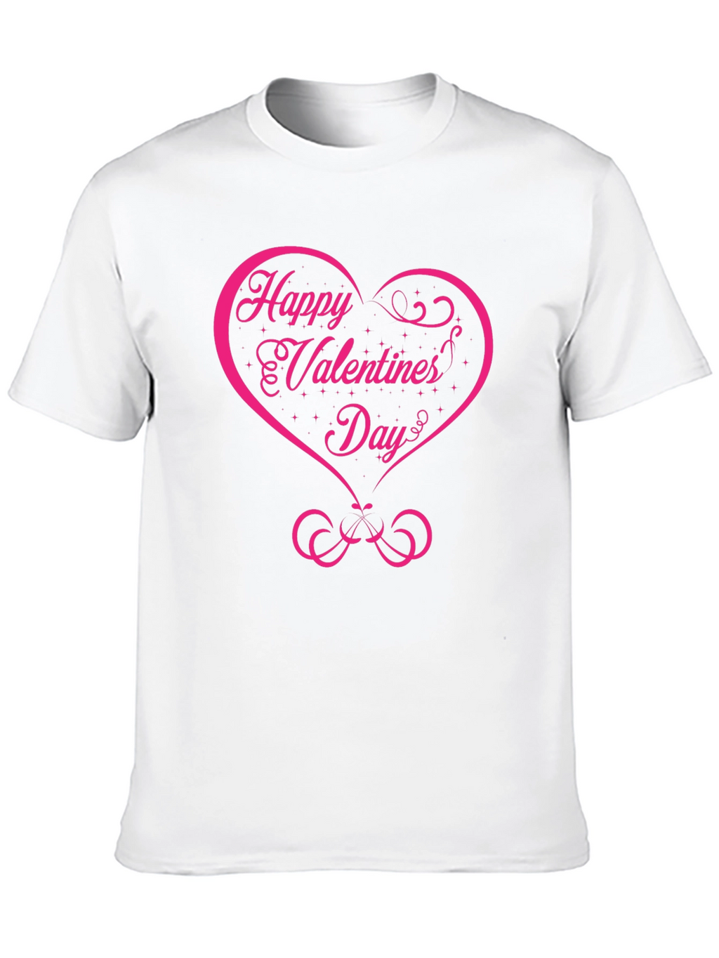Happy Valentines Day Graphic Tee - Black