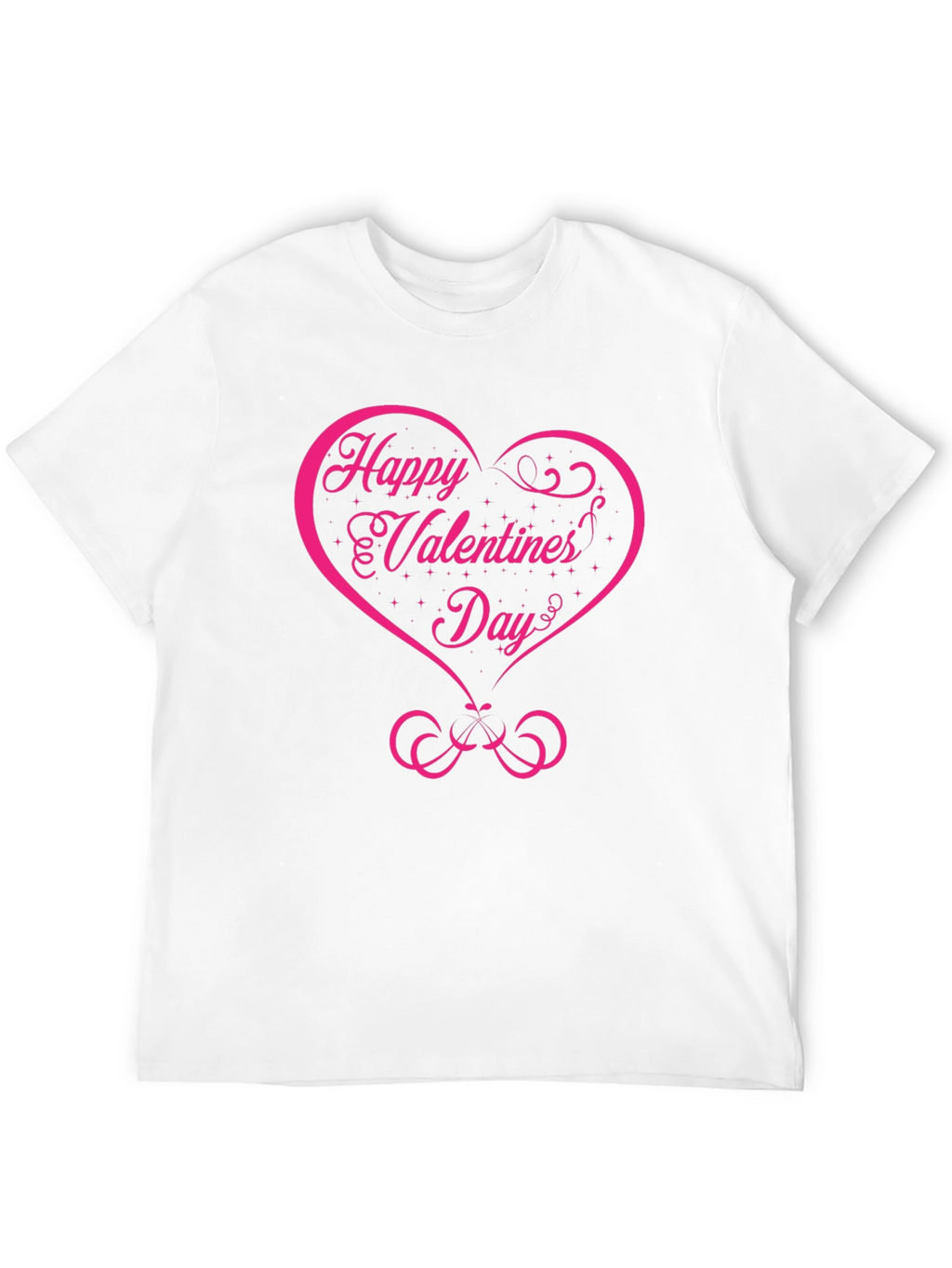 Happy Valentines Day Graphic Tee - Black