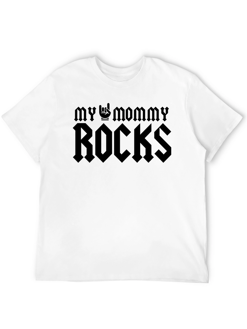 My Mommy Rocks Black Graphic T-Shirt