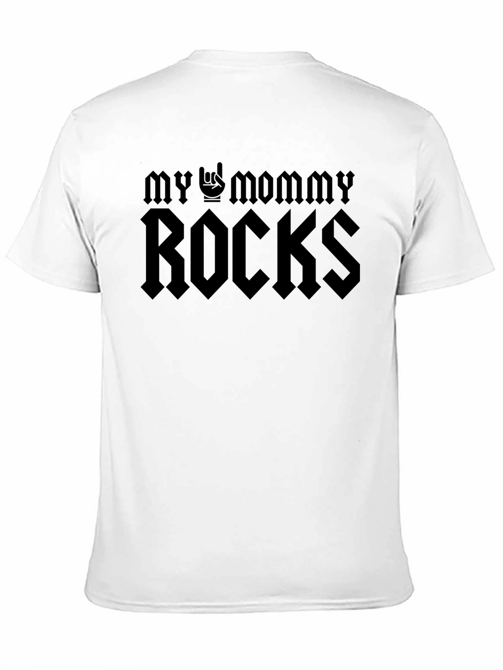 My Mommy Rocks Black Graphic T-Shirt