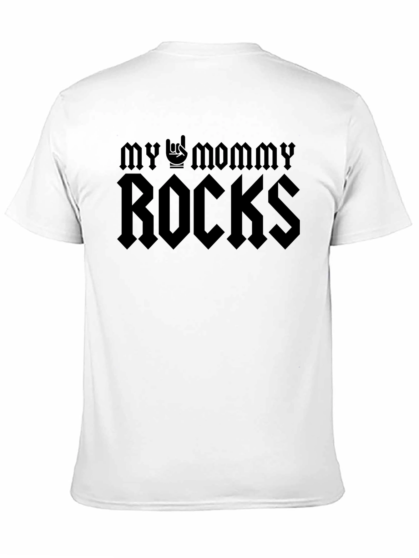 My Mommy Rocks Black Graphic T-Shirt