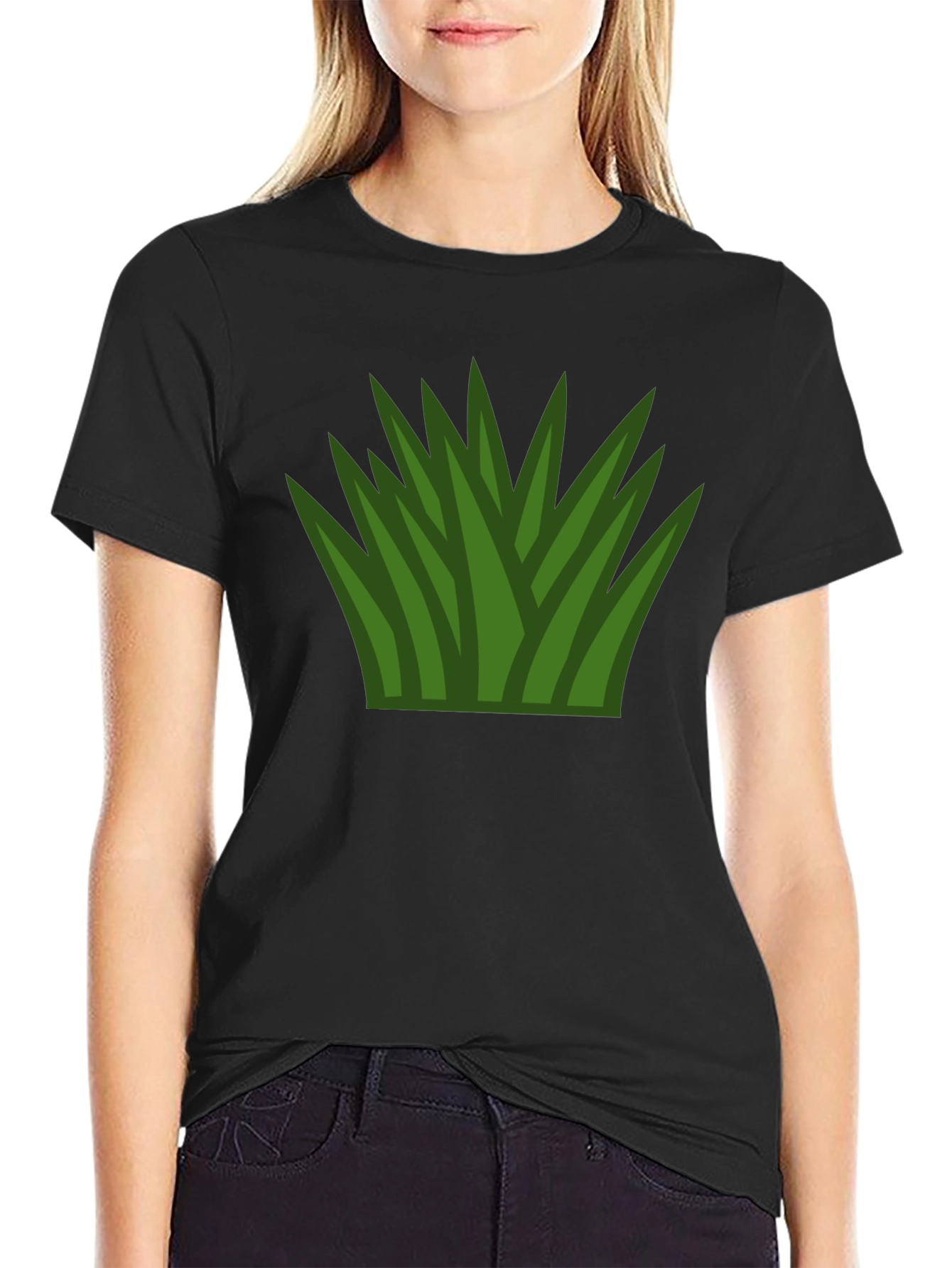 Grass Graphic Tee - Black Unisex Shirt