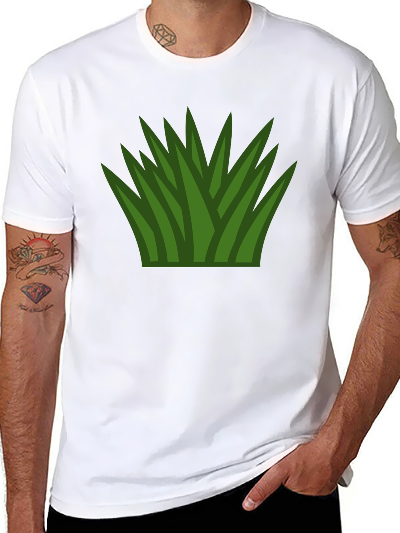Grass Graphic Tee - Black Unisex Shirt