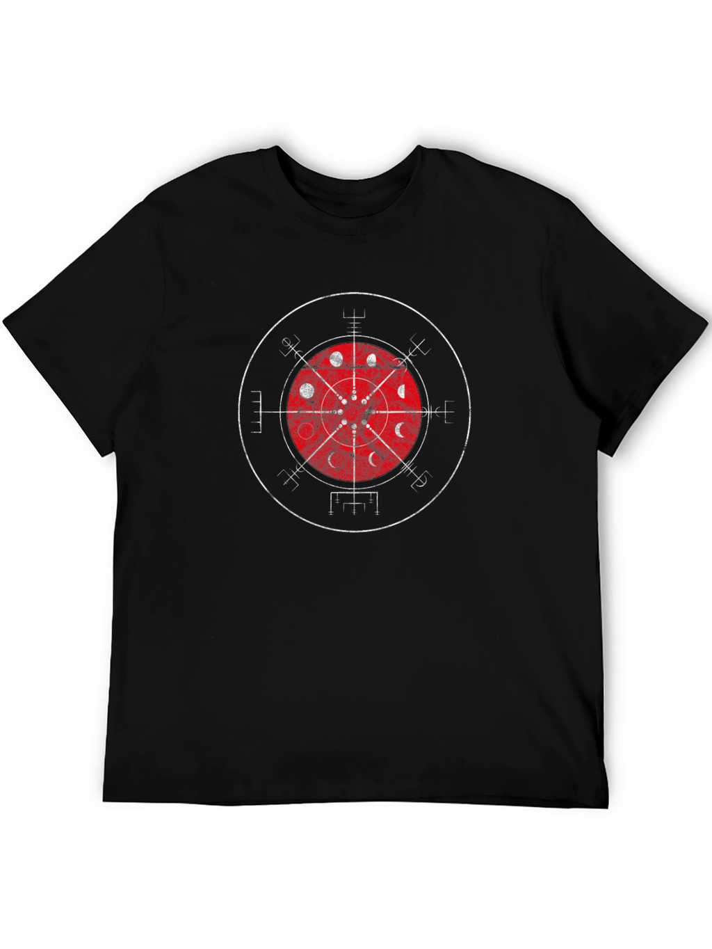 Mystic Lunar Phases Graphic Tee - Black