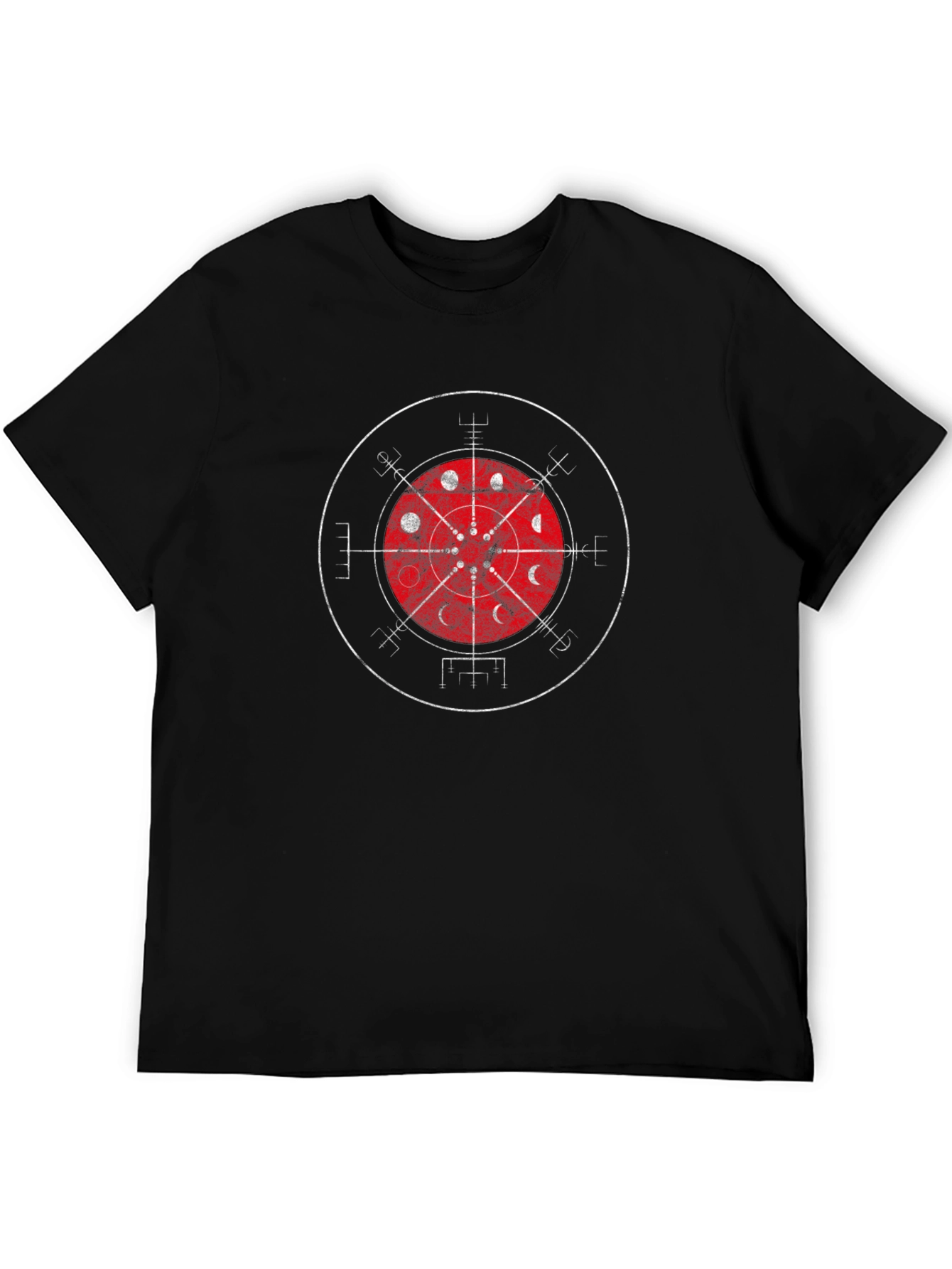 Mystic Lunar Phases Graphic Tee - Black