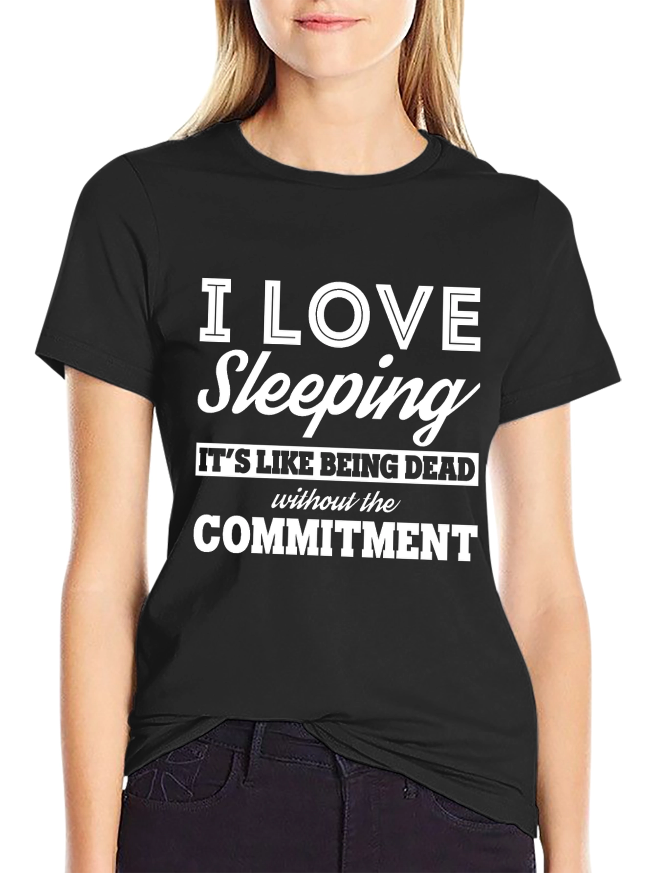 I Love Sleeping T-Shirt - Funny Slogan Tee