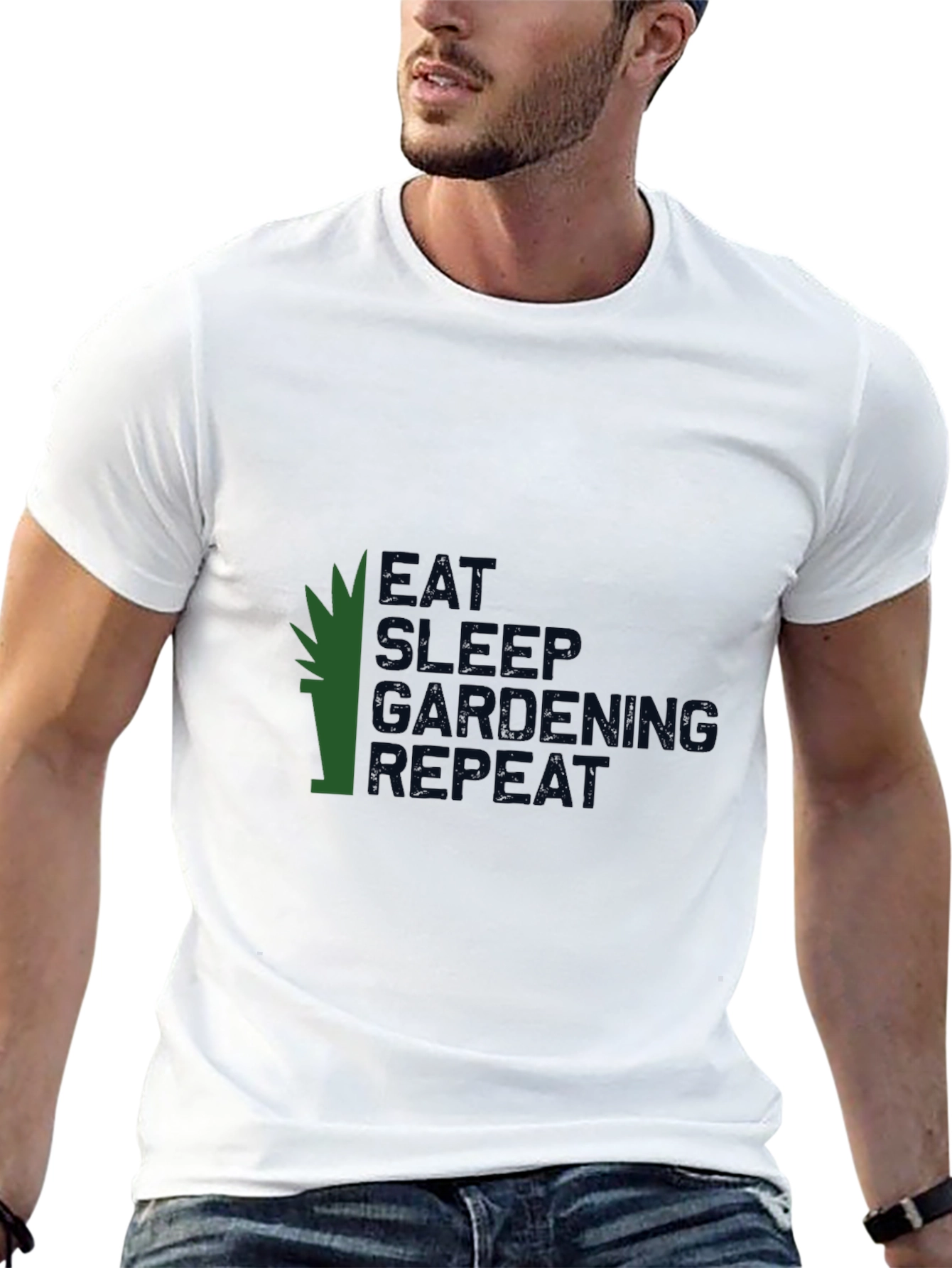 Eat Sleep Gardening Repeat Graphic Tee