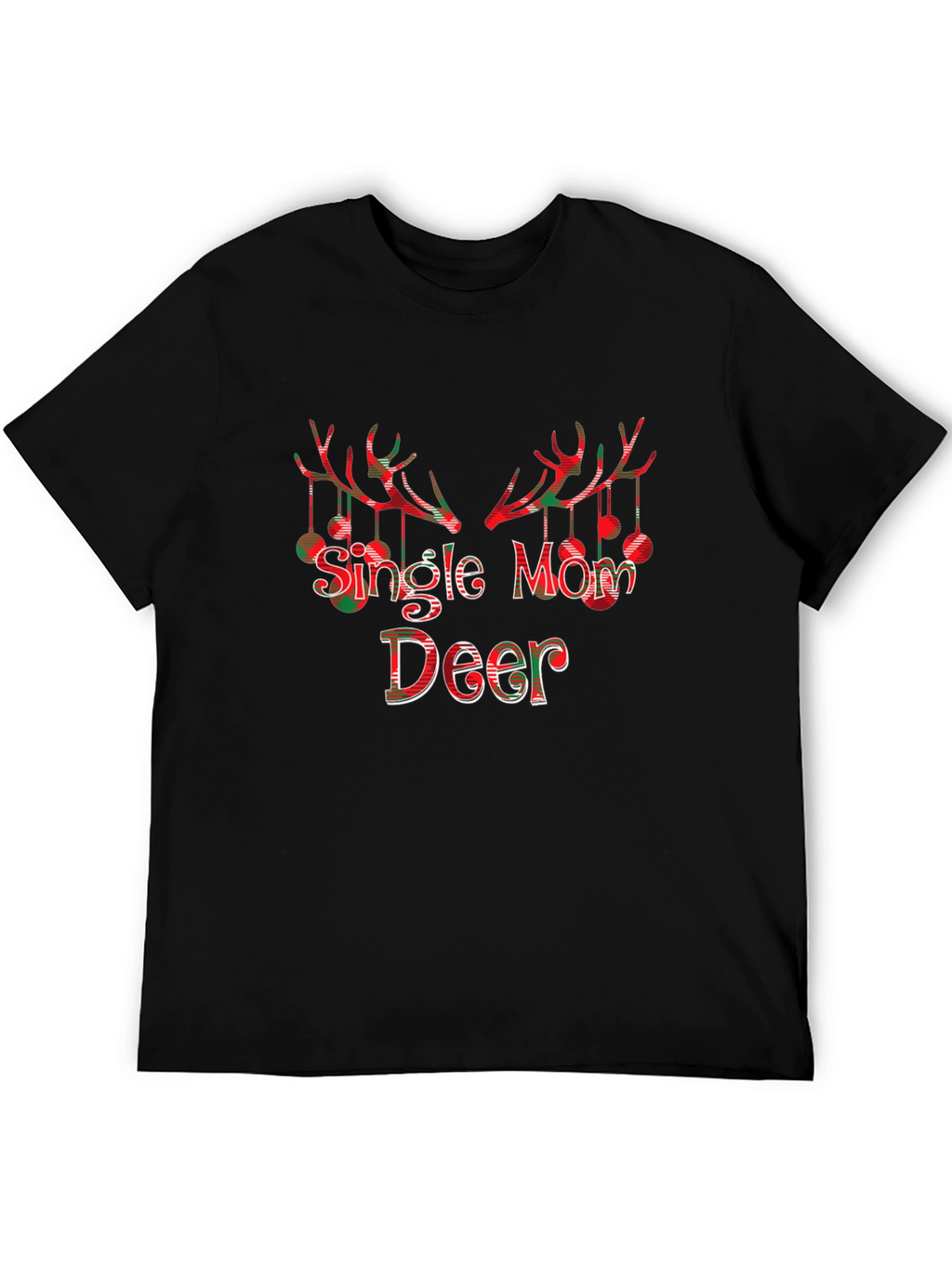 Single Mom Deer Christmas T-Shirt