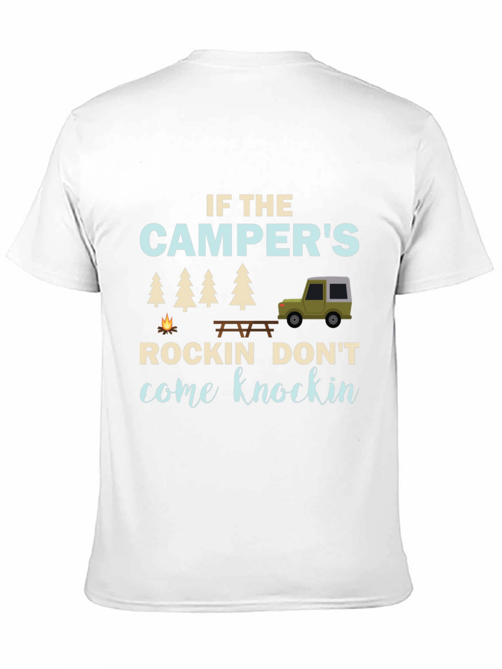 Campers Rockin Graphic T-Shirt - Funny Camping Tee