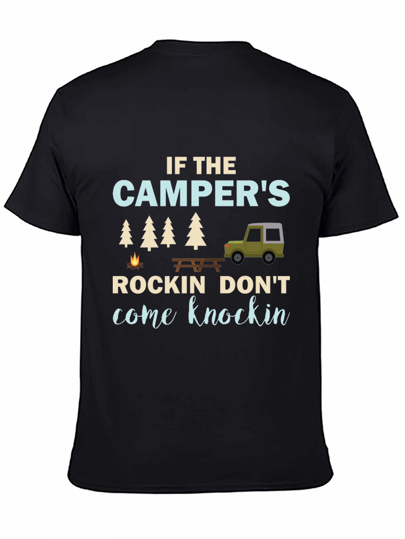 Campers Rockin Graphic T-Shirt - Funny Camping Tee