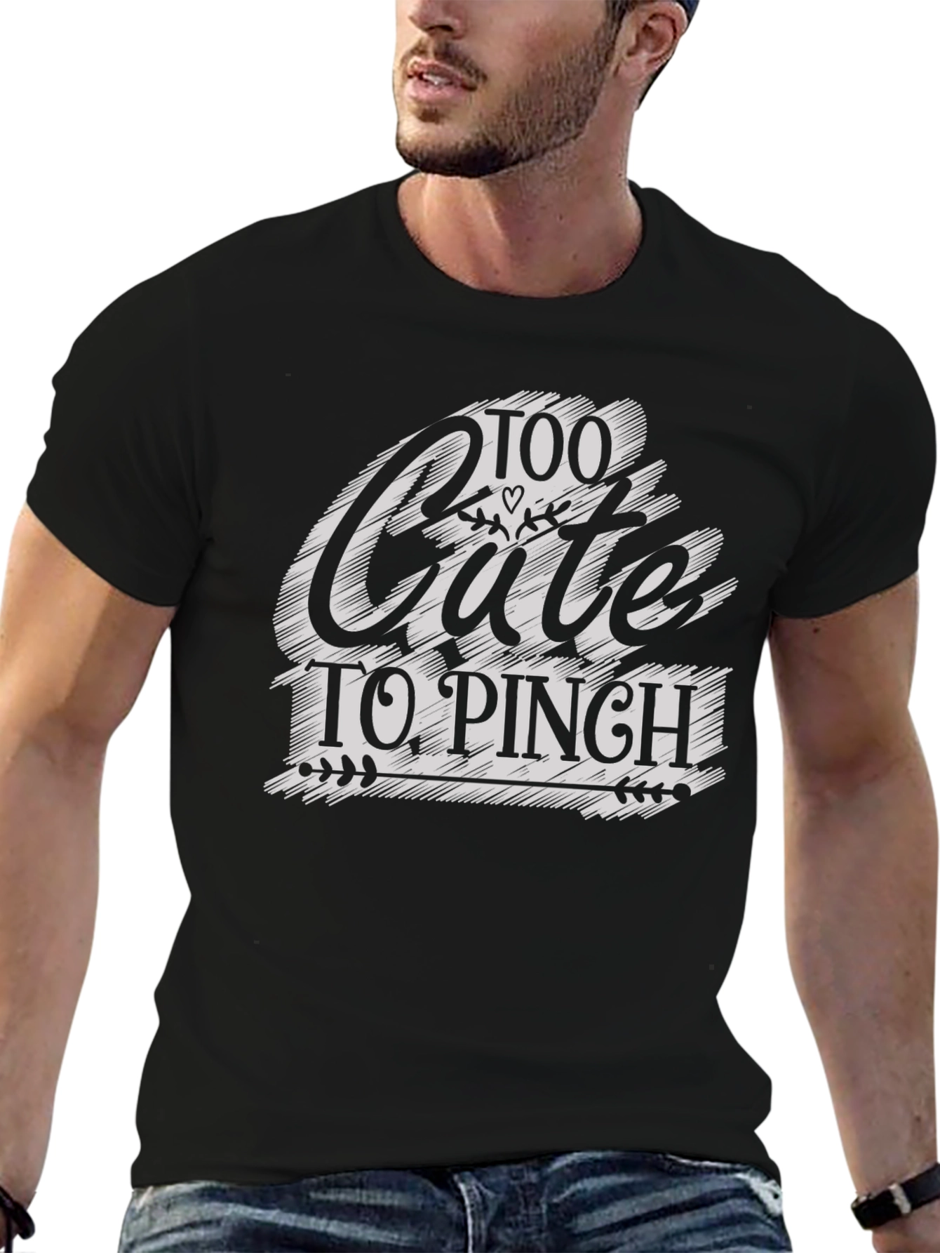 Too Cute to Pinch St. Patricks Day Black T-Shirt