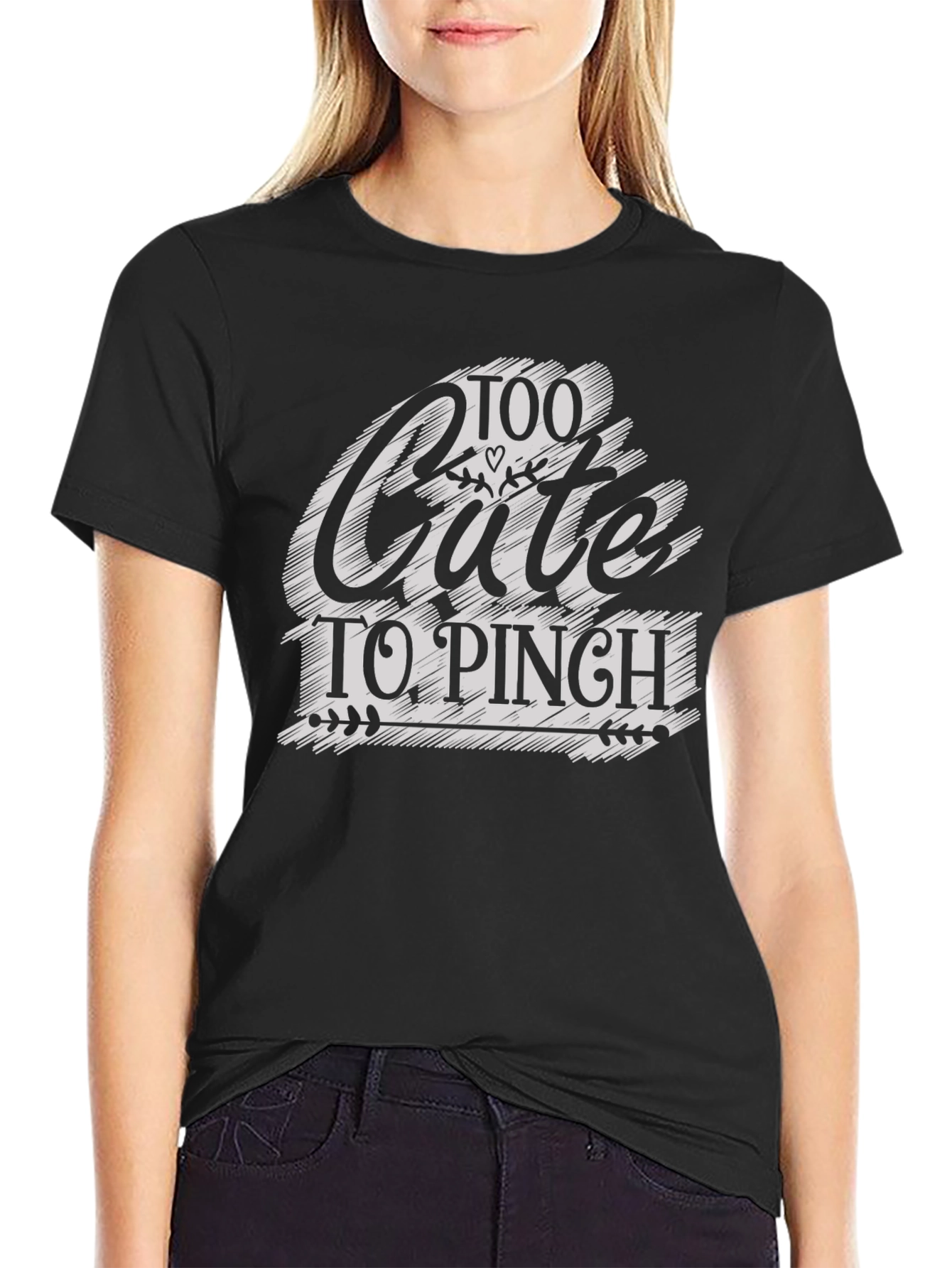 Too Cute to Pinch St. Patricks Day Black T-Shirt