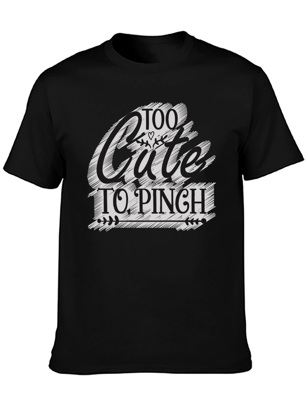 Too Cute to Pinch St. Patricks Day Black T-Shirt