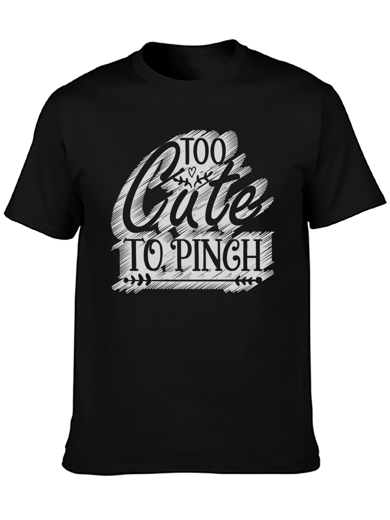 Too Cute to Pinch St. Patricks Day Black T-Shirt