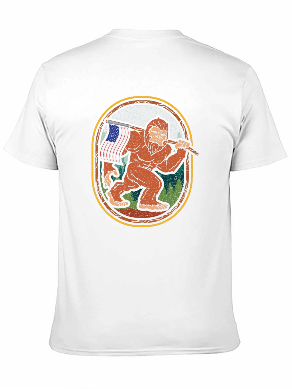 Bigfoot American Flag T-Shirt
