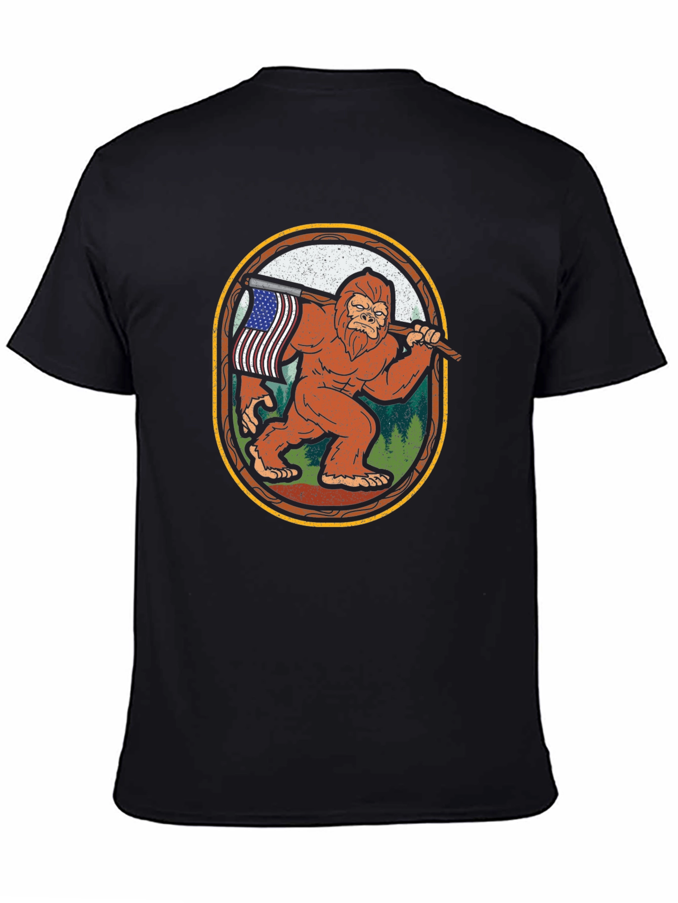Bigfoot American Flag T-Shirt