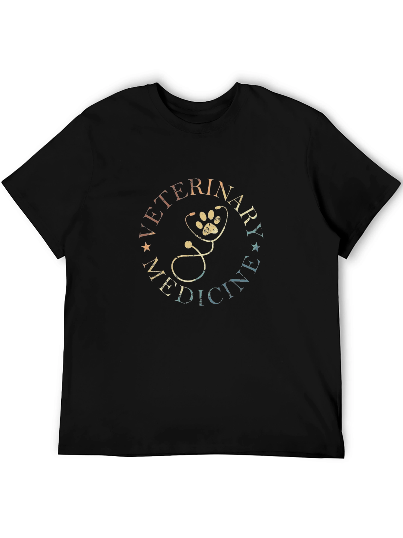 Veterinary Medicine Paw Stethoscope Graphic Tee