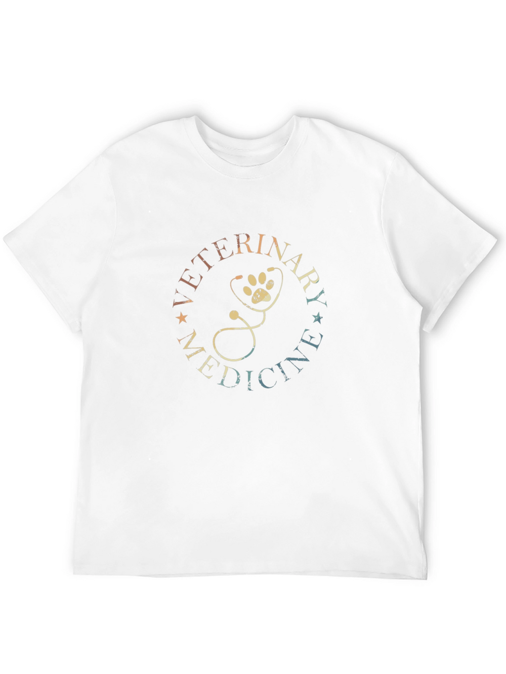 Veterinary Medicine Paw Stethoscope Graphic Tee