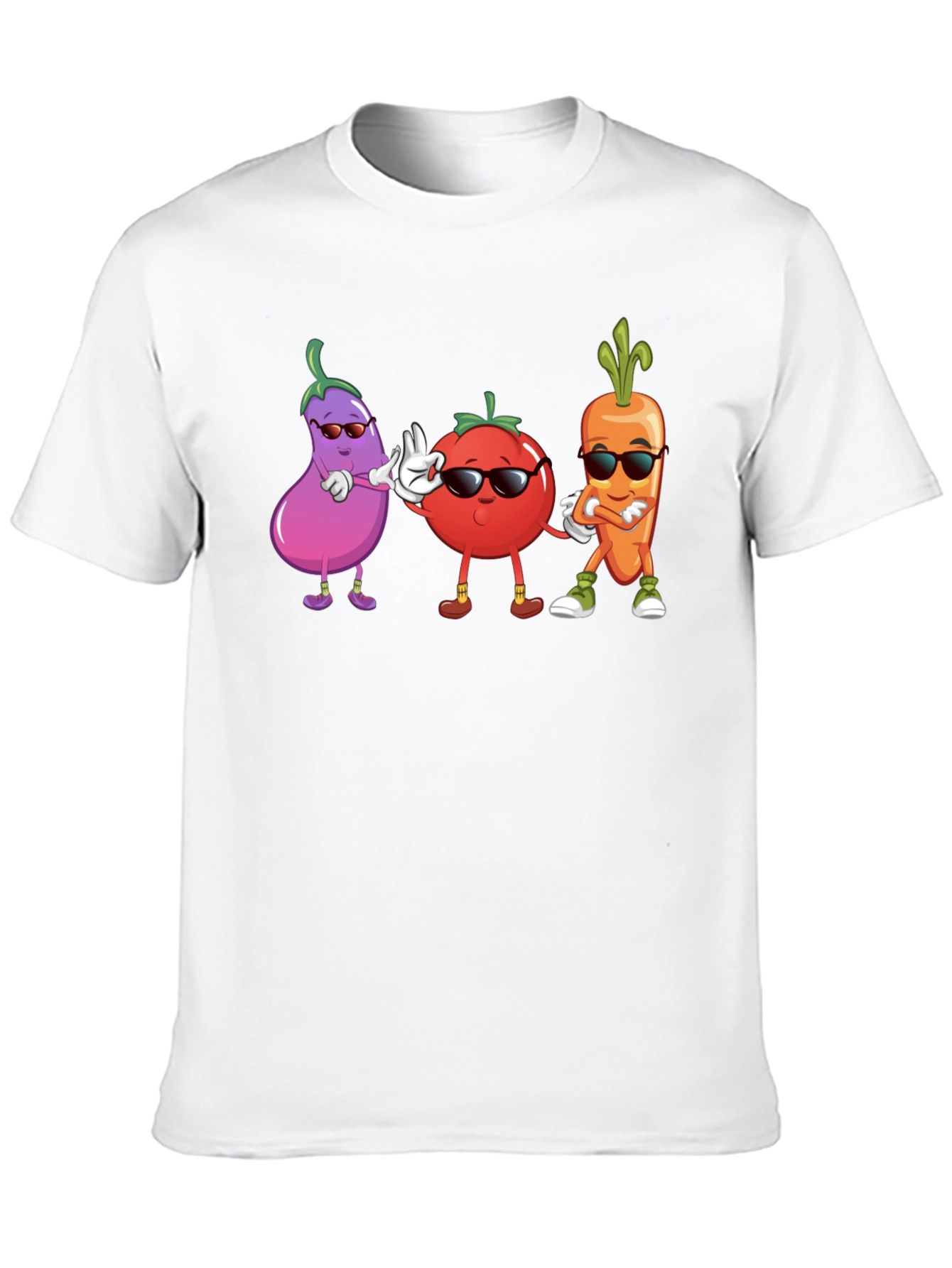 Cool Veggie Squad Black T-Shirt