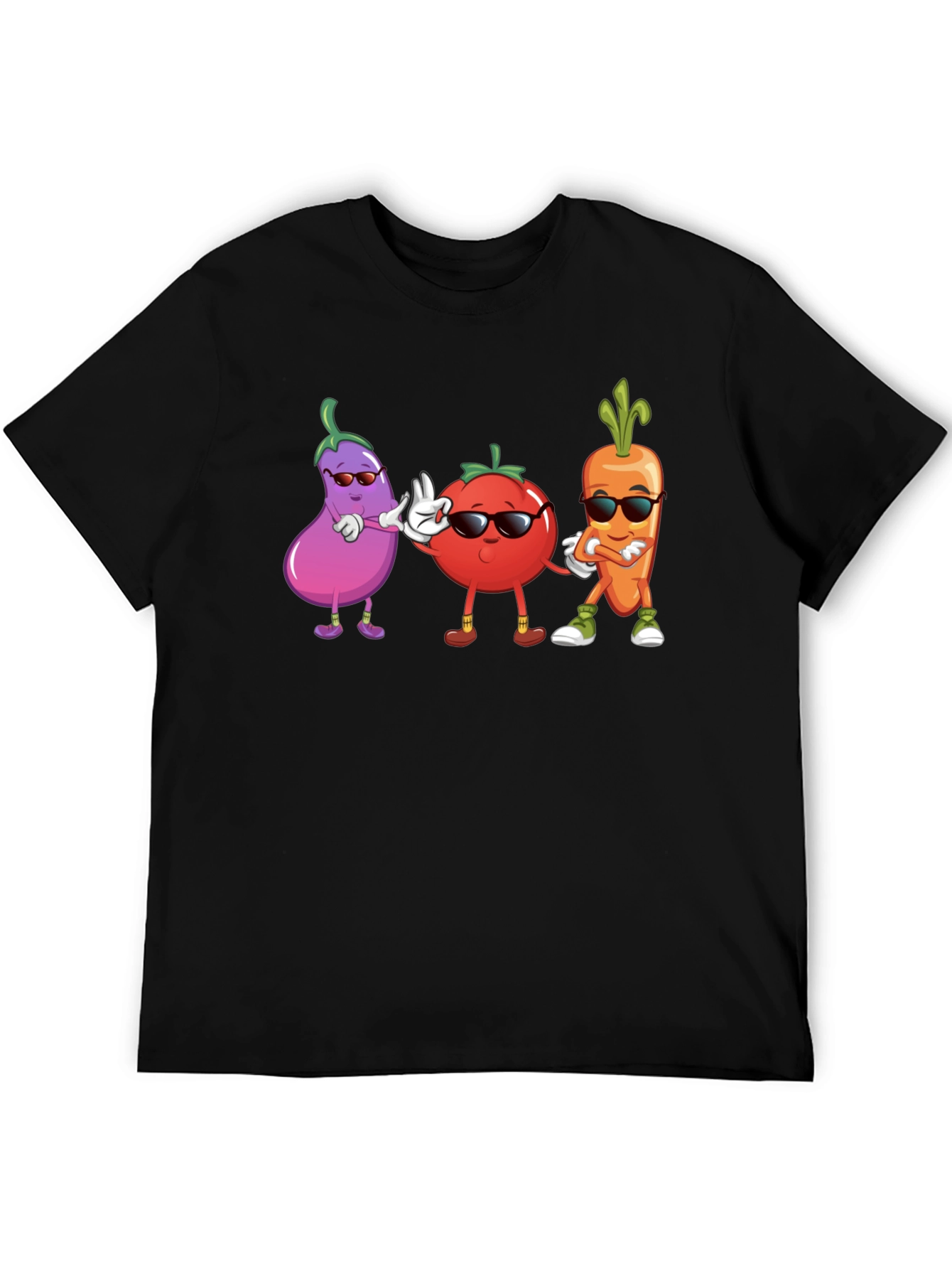 Cool Veggie Squad Black T-Shirt