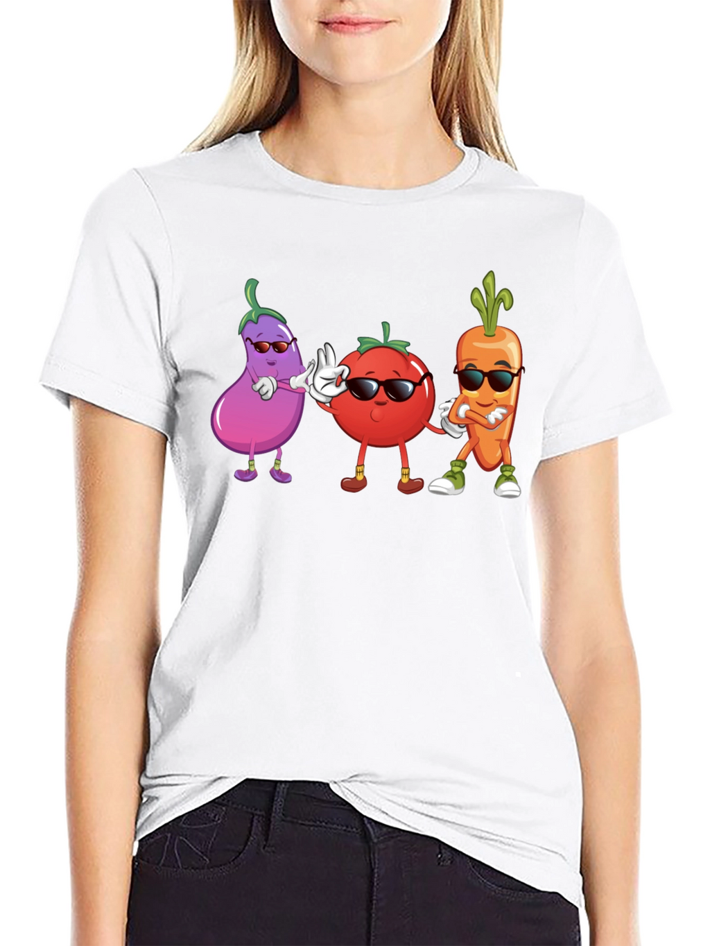 Cool Veggie Squad Black T-Shirt