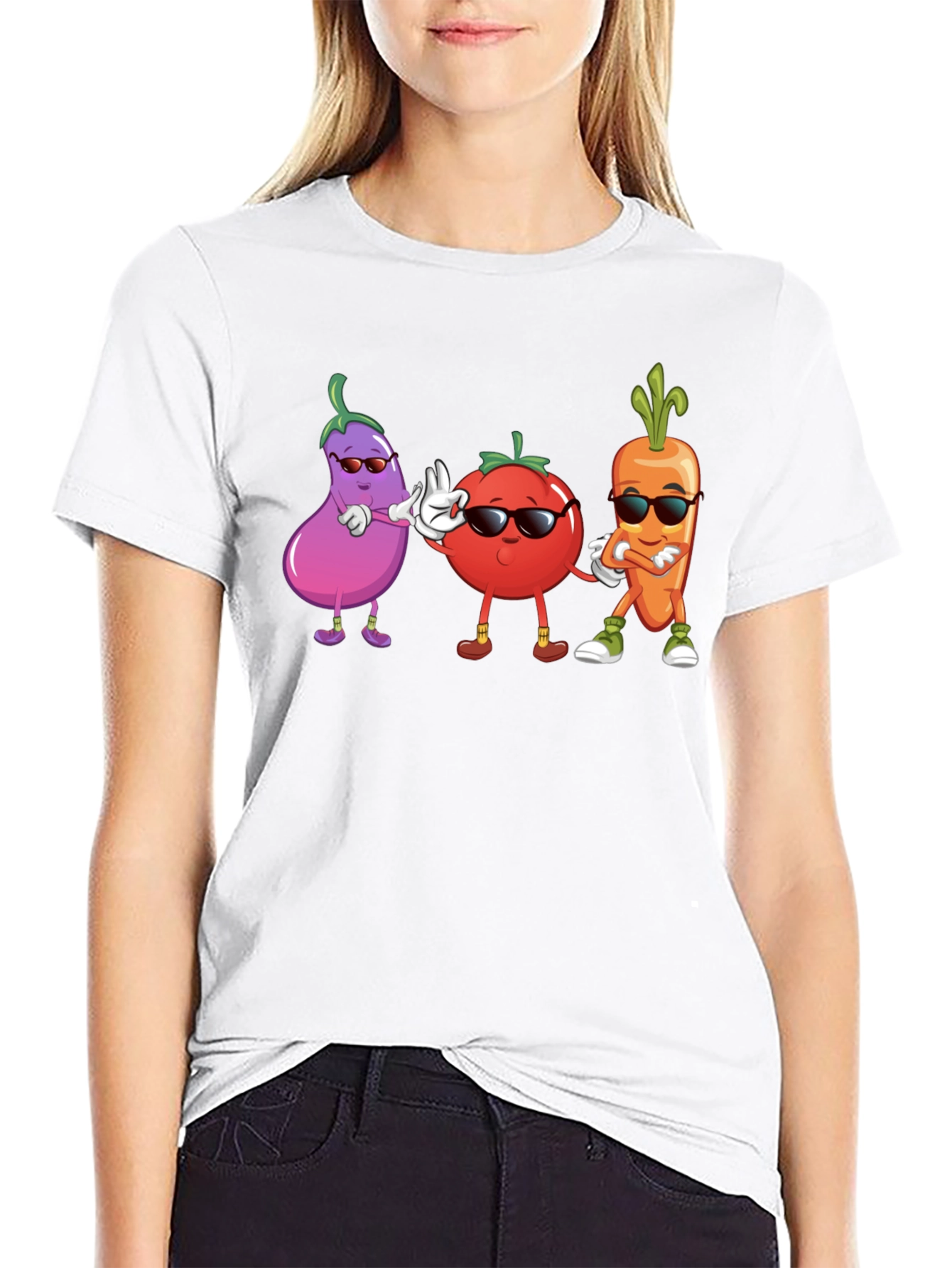 Cool Veggie Squad Black T-Shirt