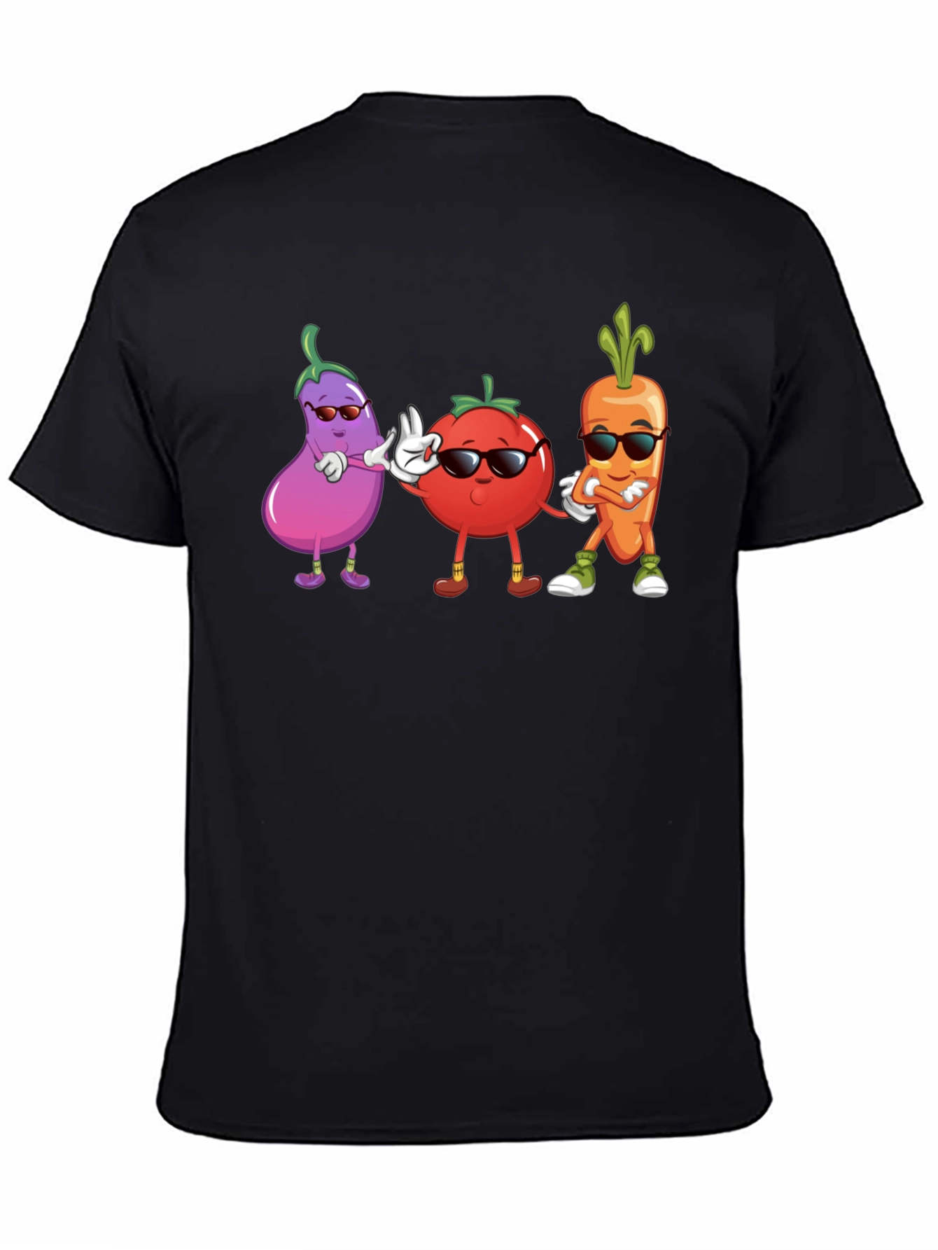 Cool Veggie Squad Black T-Shirt