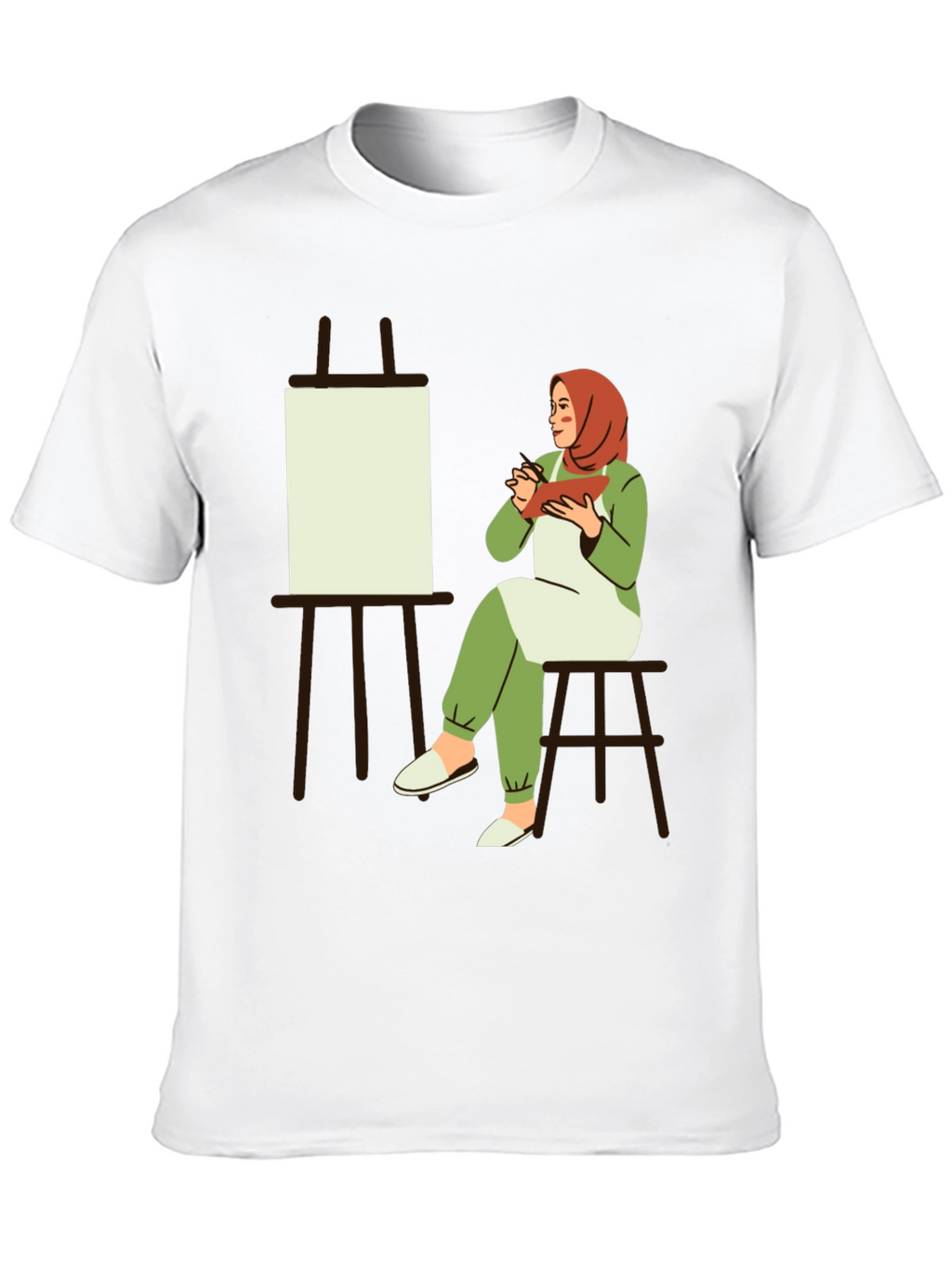 Artistic Hijabi Graphic T-Shirt