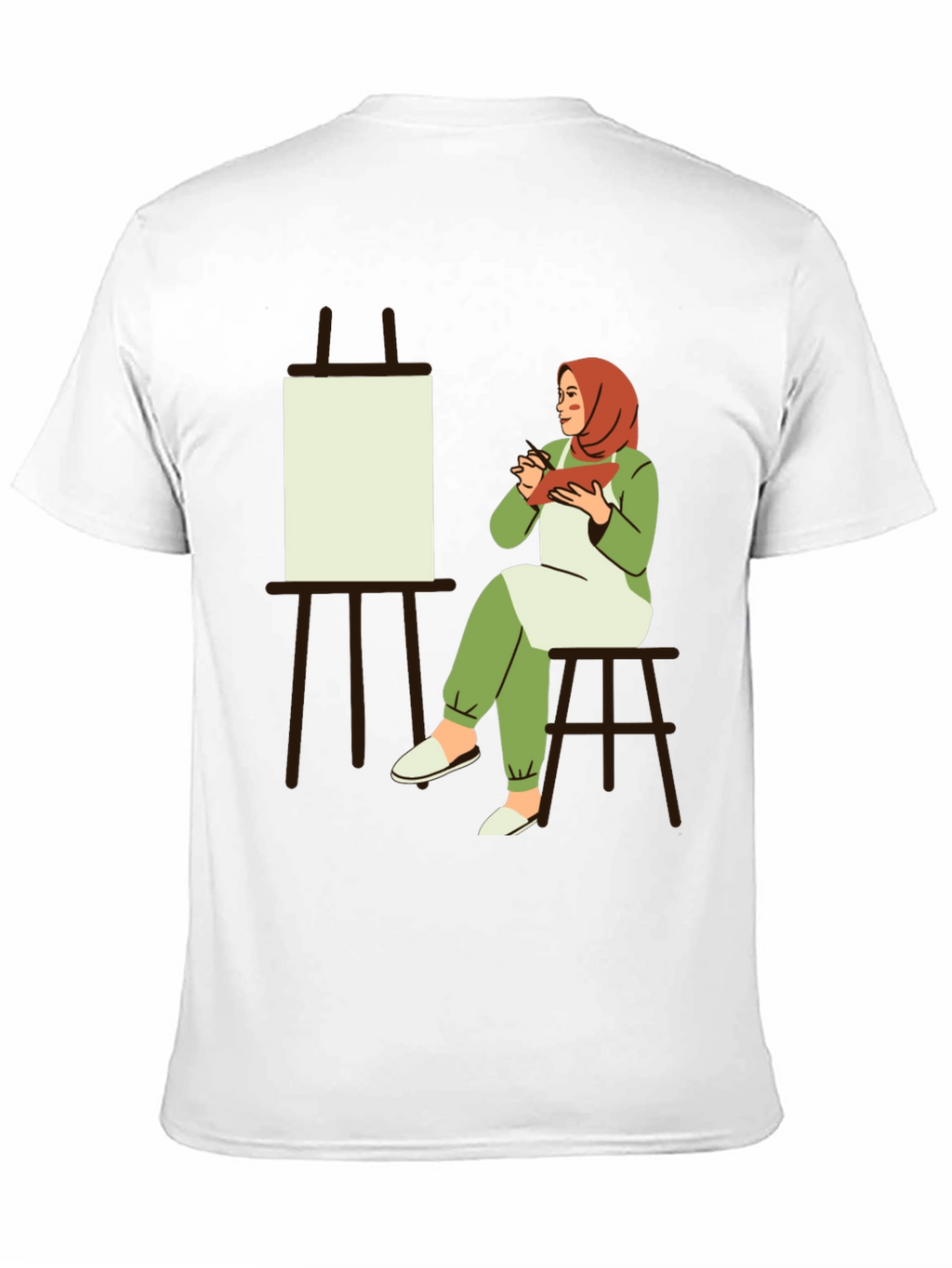 Artistic Hijabi Graphic T-Shirt