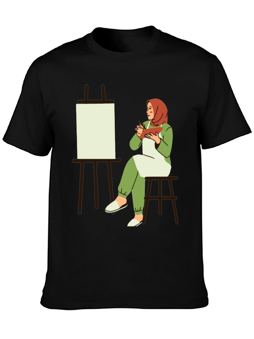 Artistic Hijabi Graphic T-Shirt
