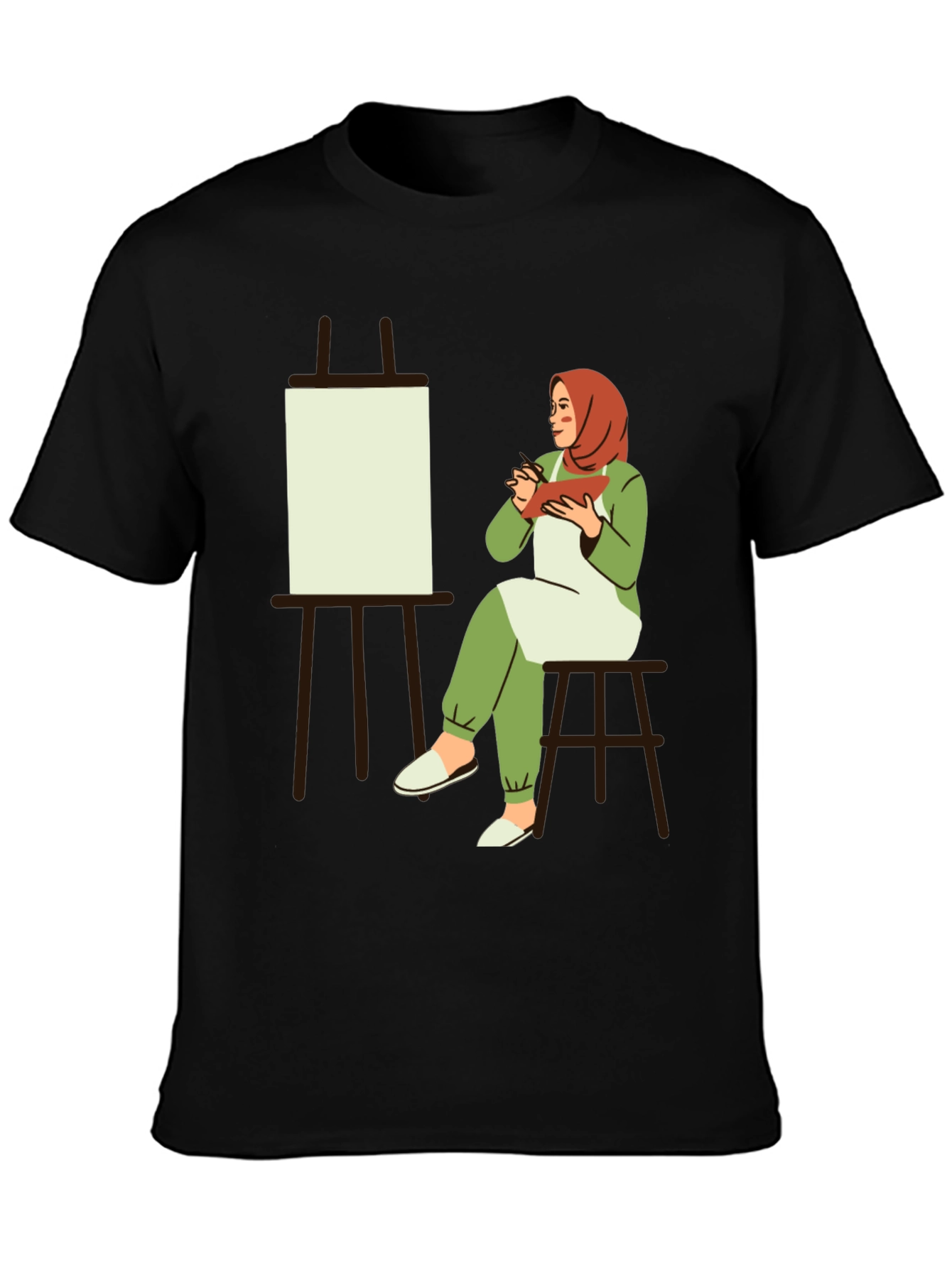 Artistic Hijabi Graphic T-Shirt