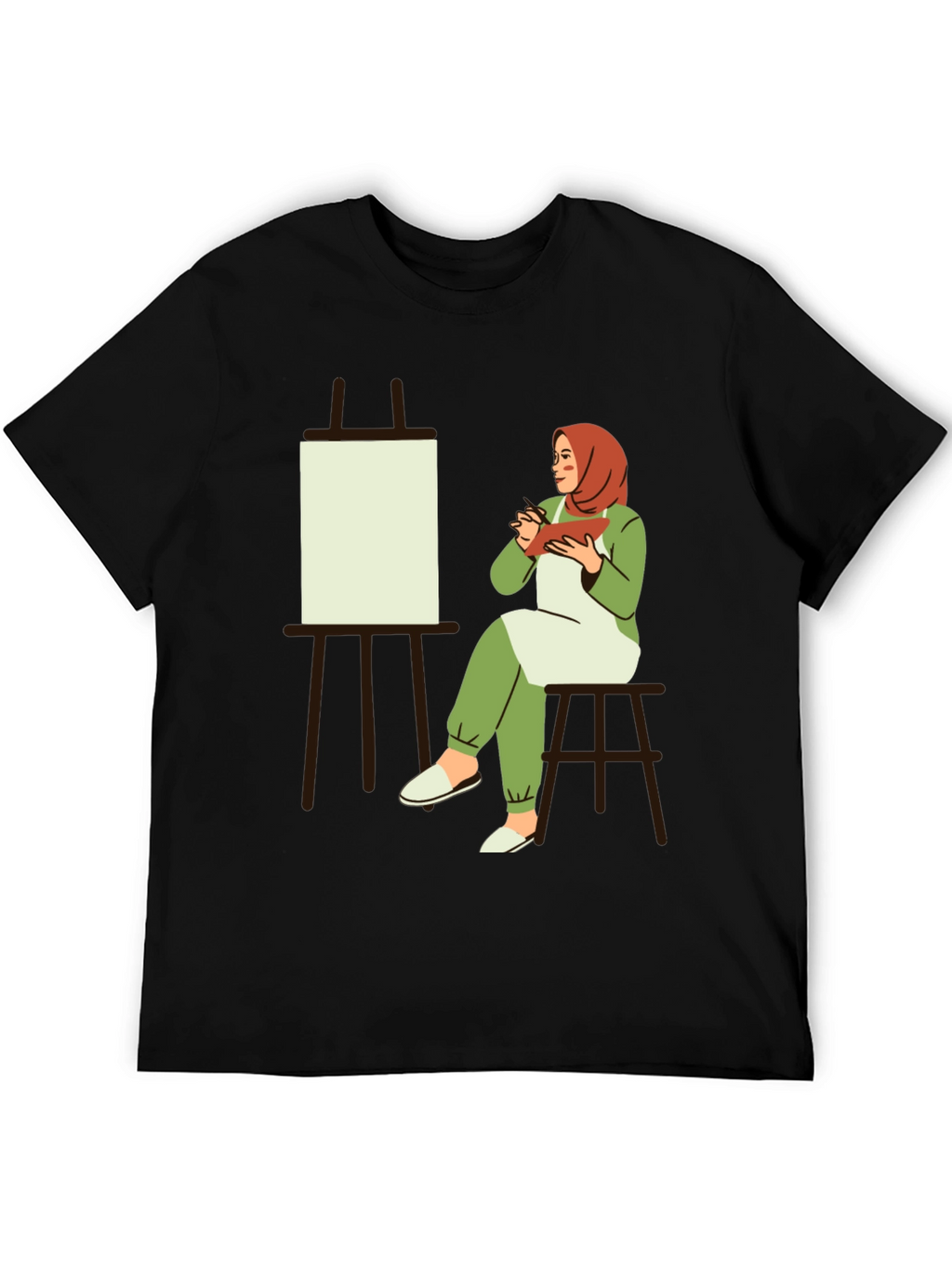 Artistic Hijabi Graphic T-Shirt