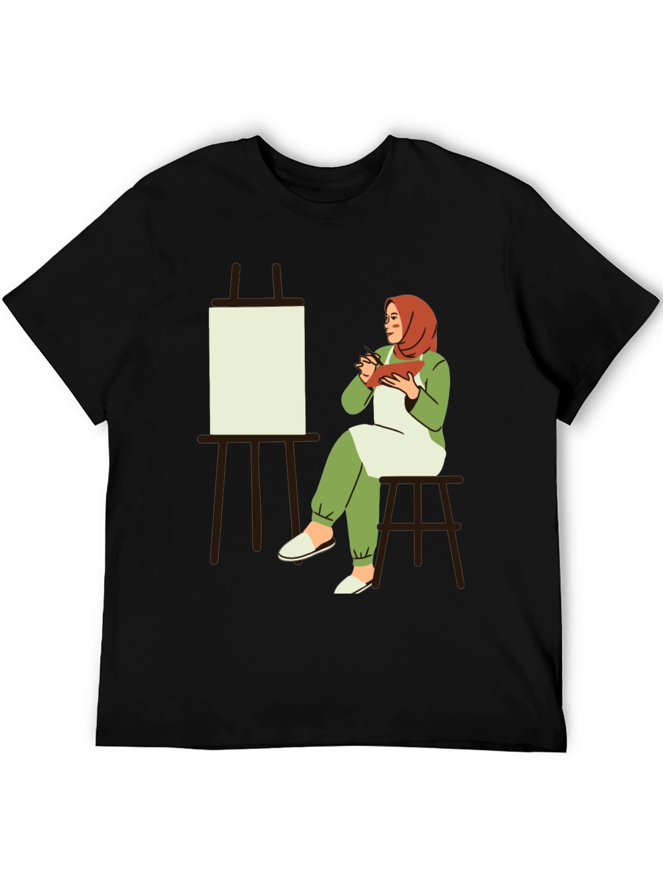 Artistic Hijabi Graphic T-Shirt