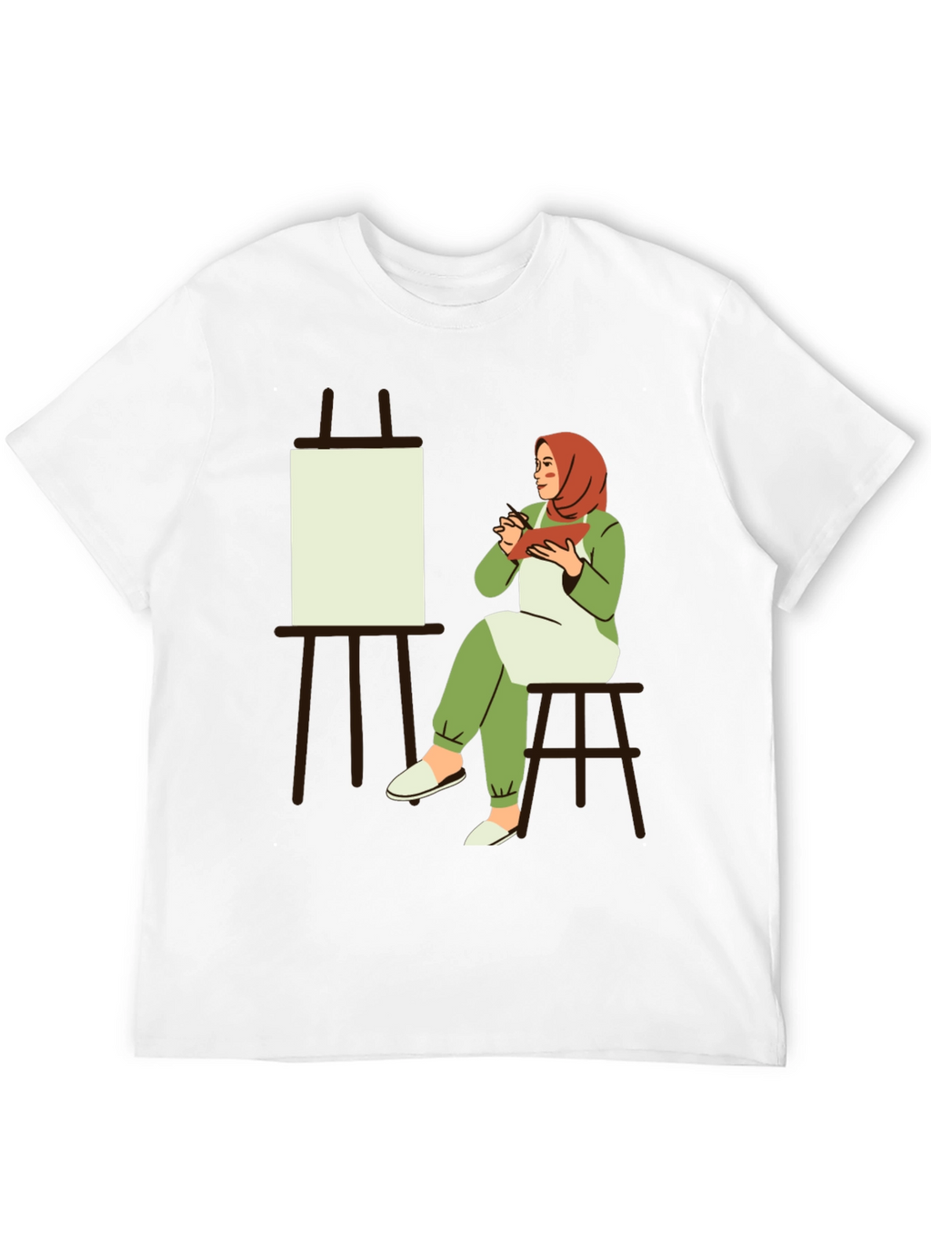 Artistic Hijabi Graphic T-Shirt