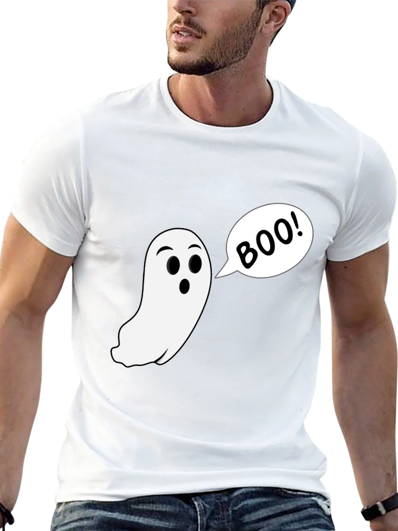 Boo Ghost T-Shirt - Spooky Season Style