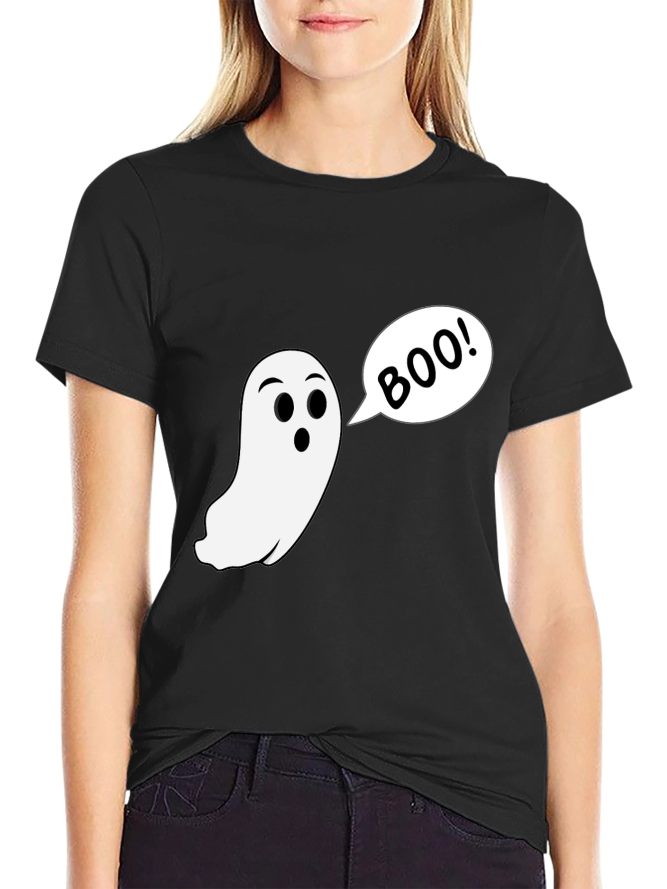 Boo Ghost T-Shirt - Spooky Season Style