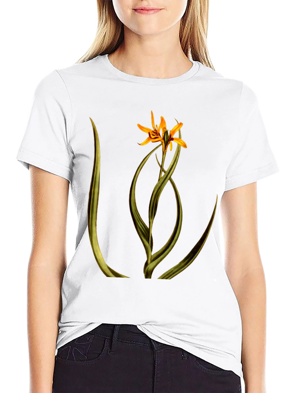 Floral Graphic Black T-Shirt