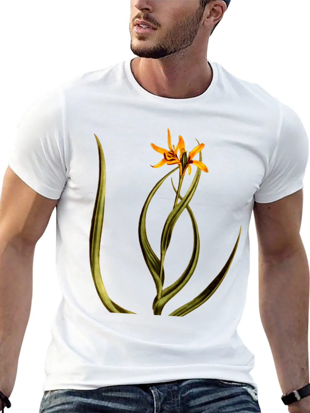 Floral Graphic Black T-Shirt