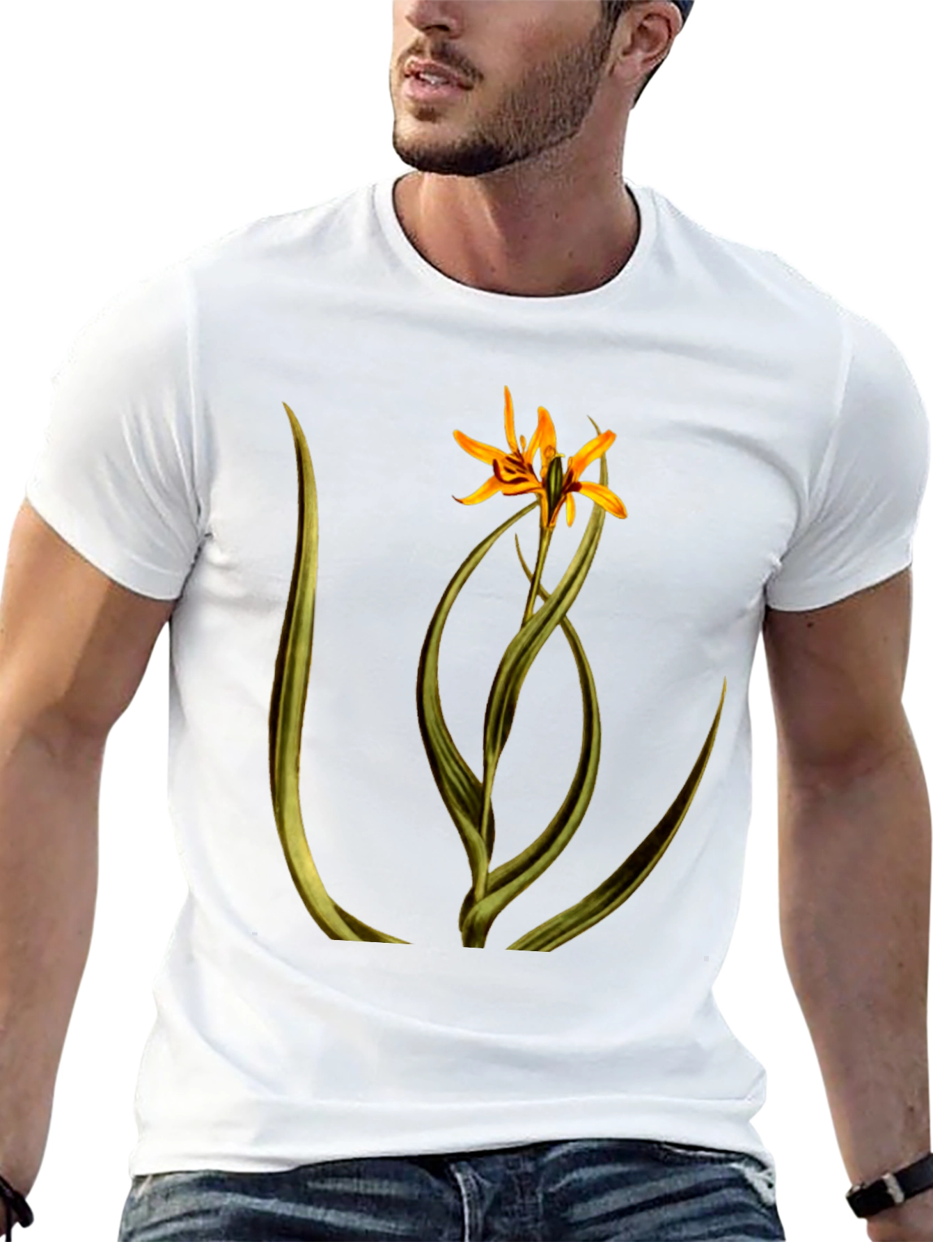 Floral Graphic Black T-Shirt