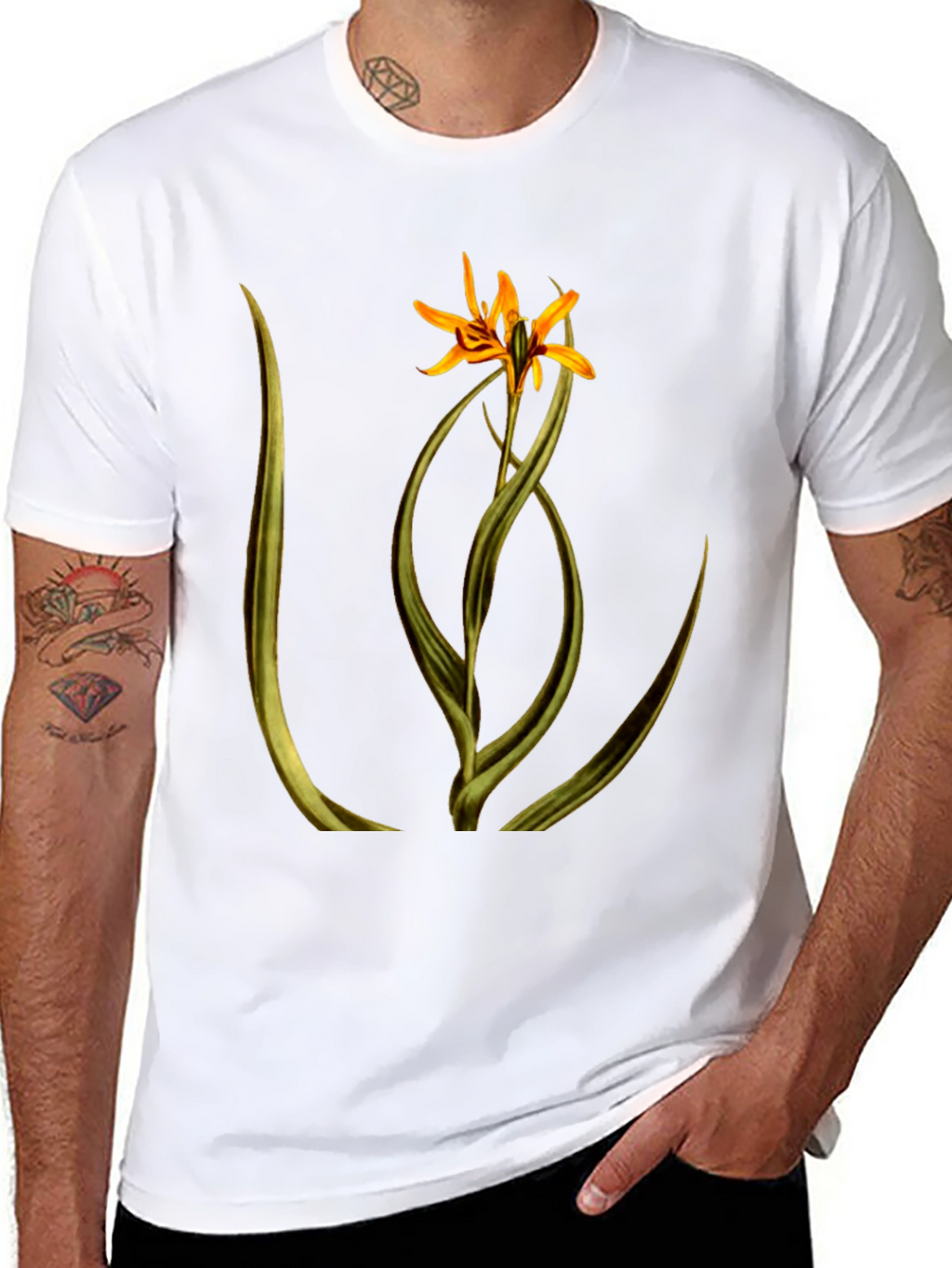 Floral Graphic Black T-Shirt