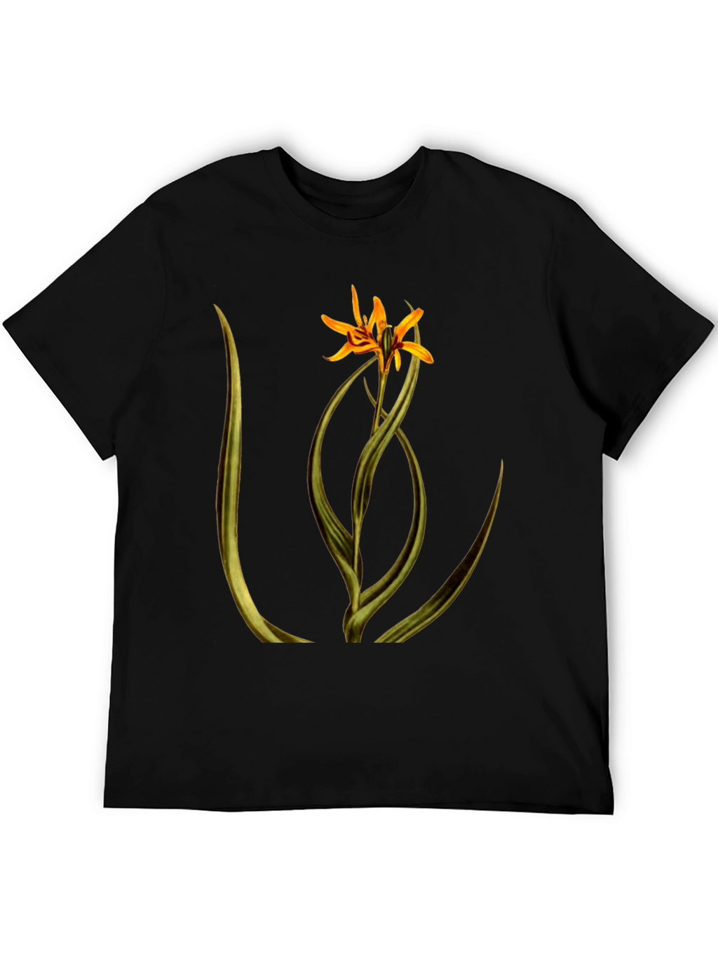 Floral Graphic Black T-Shirt