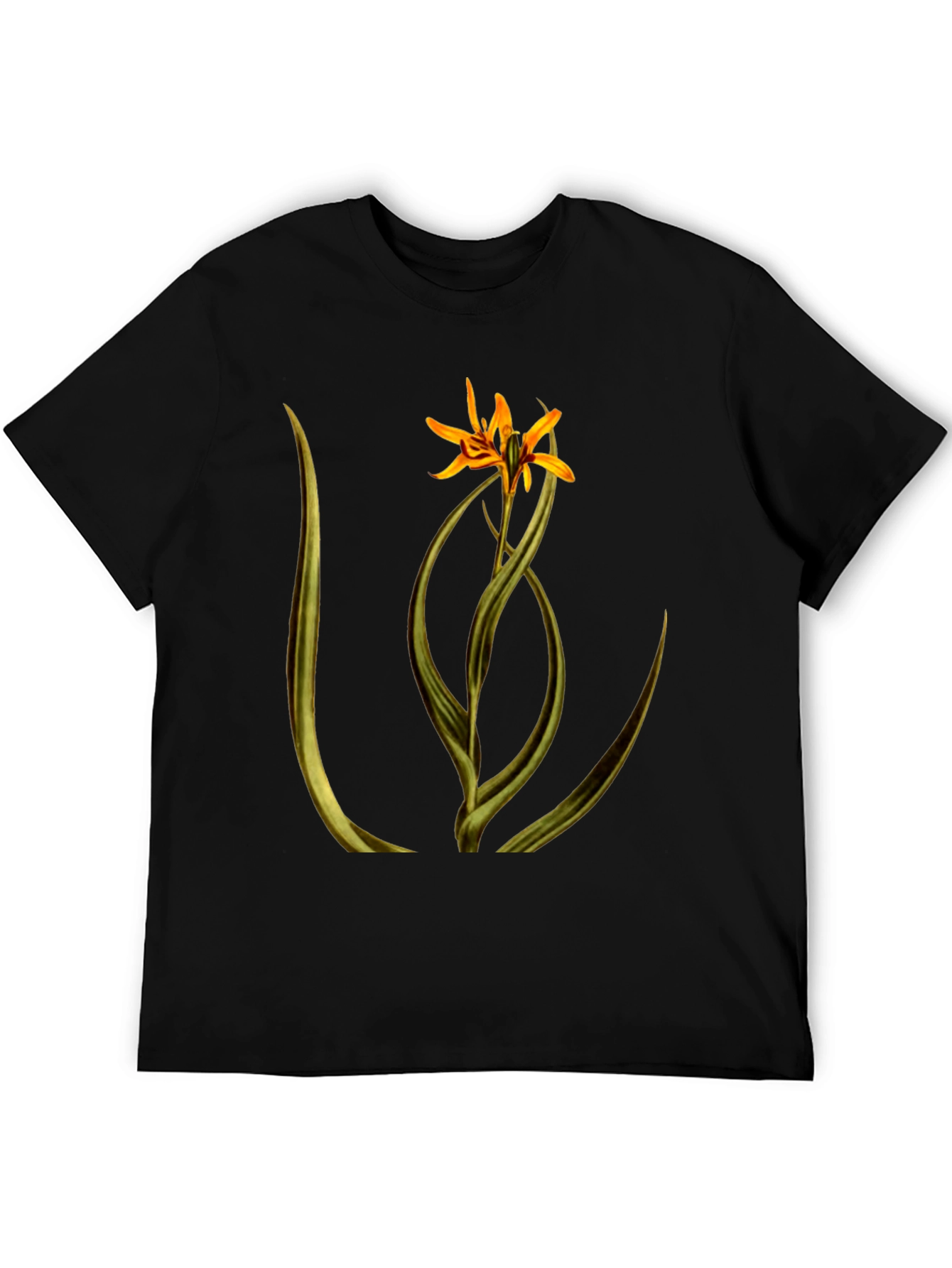 Floral Graphic Black T-Shirt