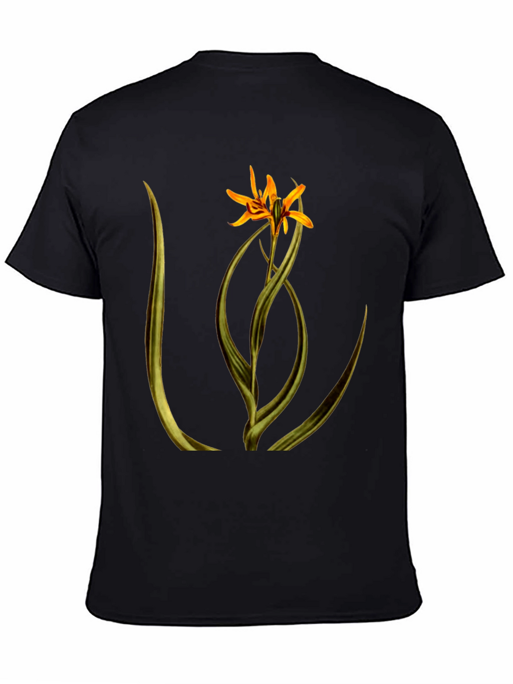 Floral Graphic Black T-Shirt